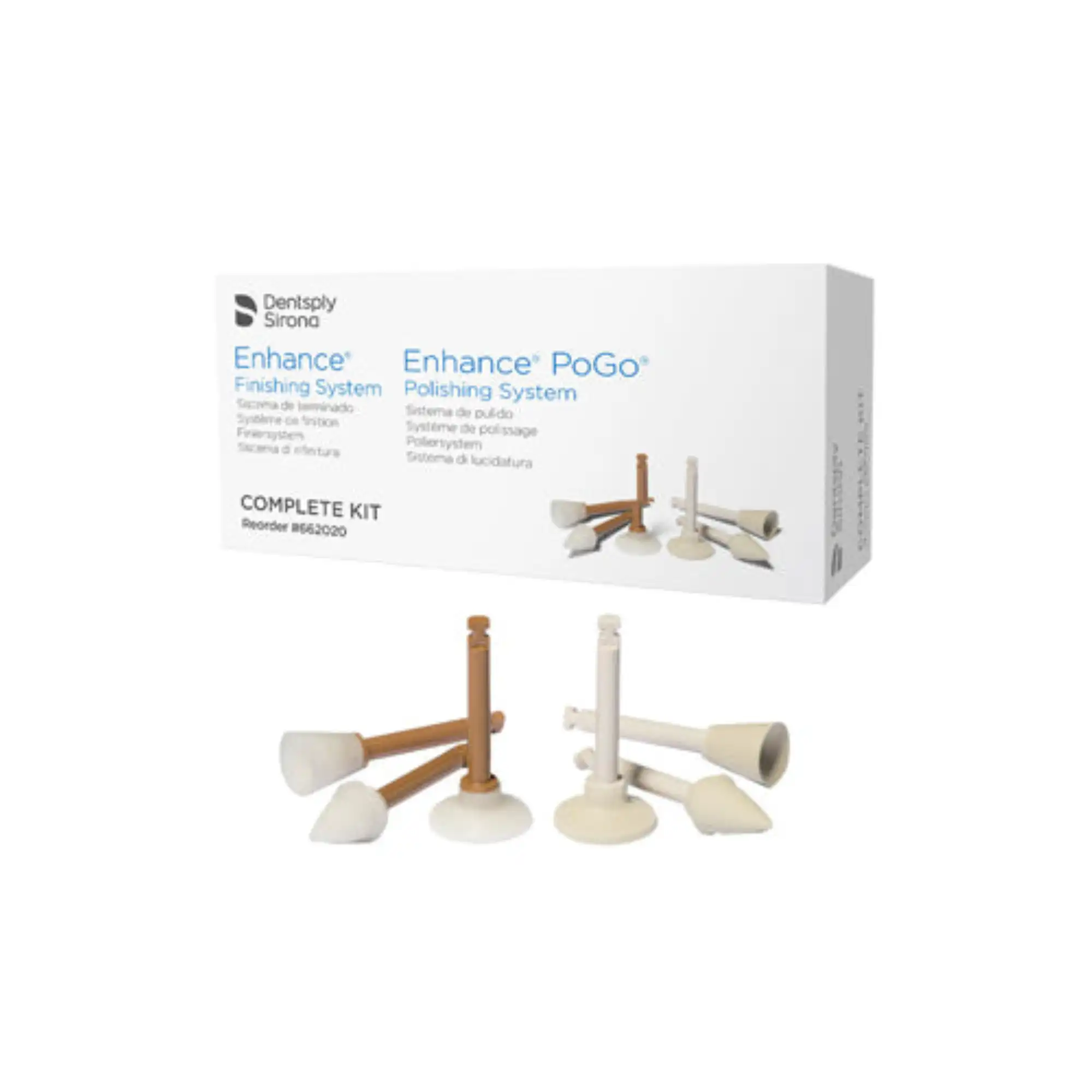 Dentsply Sirona Enhance & PoGo Complete Kit, 60 Tips (30 Enhance Finishers + 30 PoGo Polishers), 662020