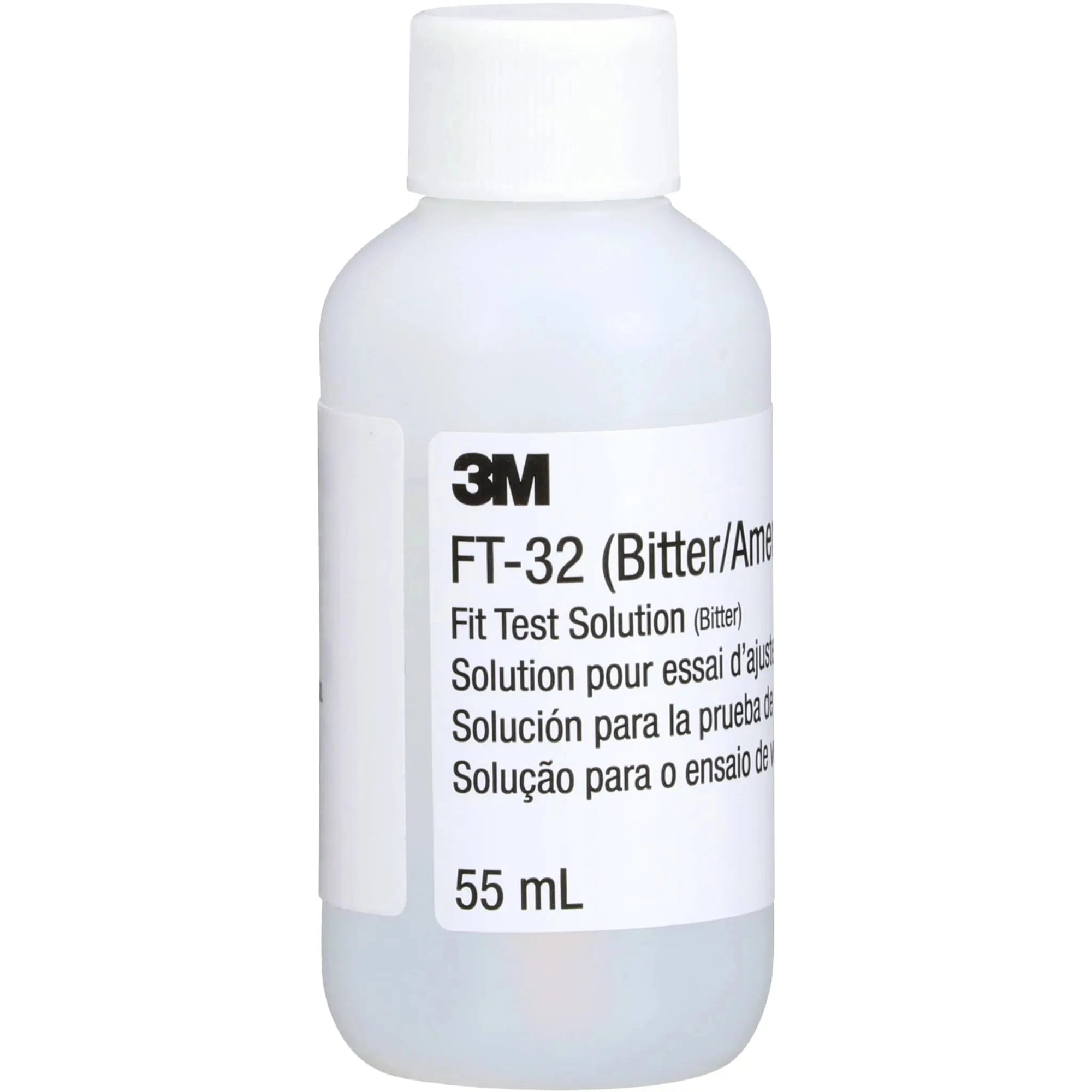3M (Solventum) Qualitative Fit Test Solution, Bitter, 55 mL Bottle, 6/Case, FT-32