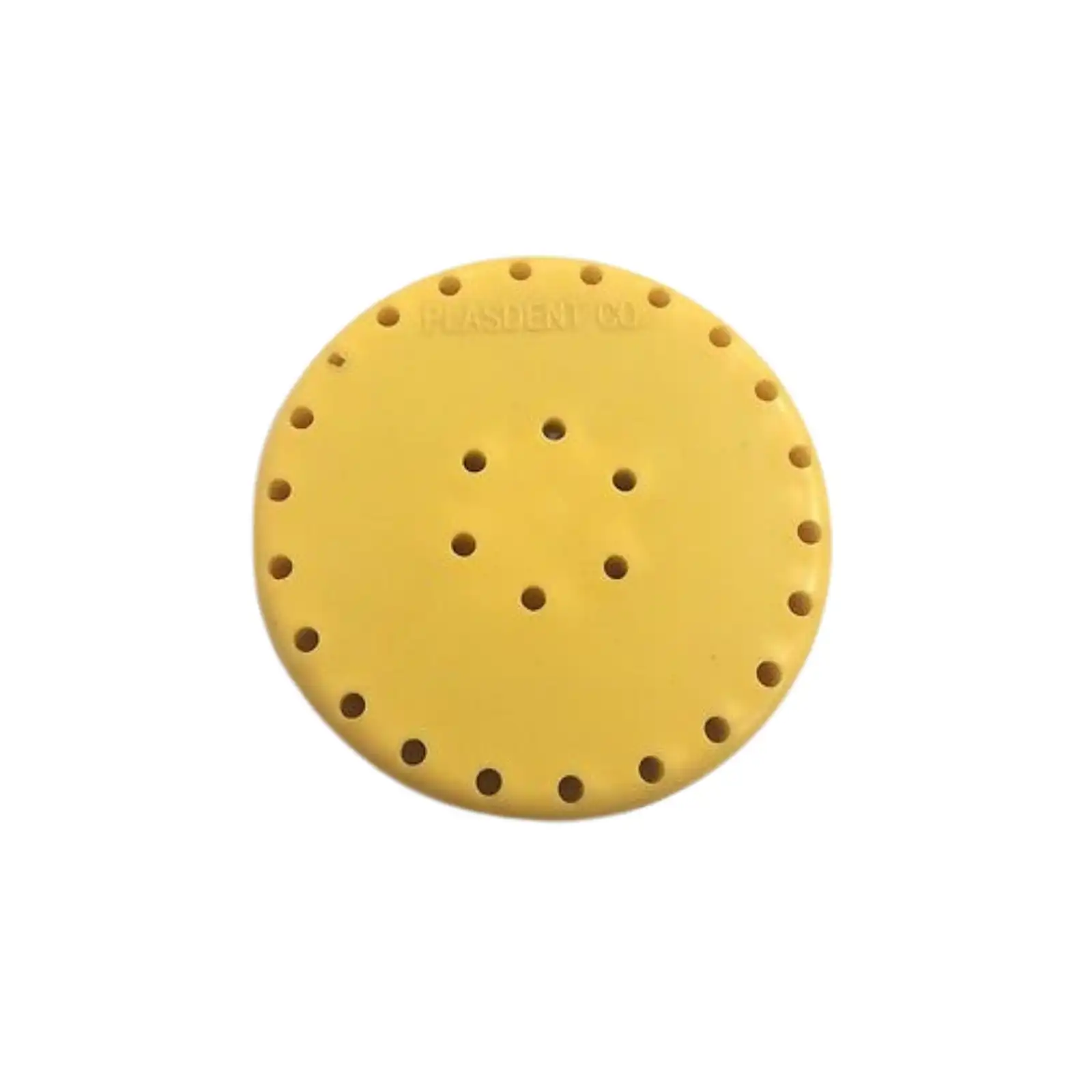 Plasdent Magnetic Bur Block, 28-Hole, Large Round, Yellow, 1/Pk, 400BL-3