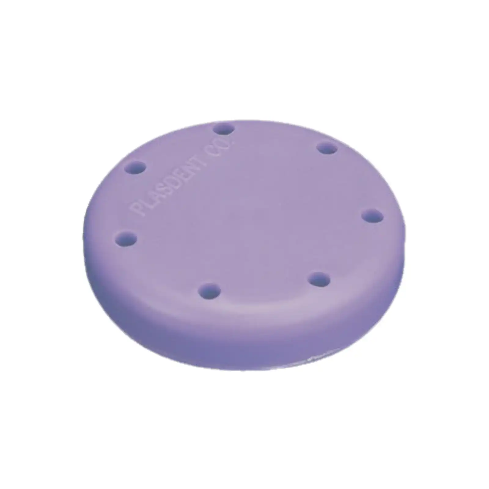 Plasdent Magnetic Bur Block, 7-Hole Small Round, Lilac, 400BSS-10PS