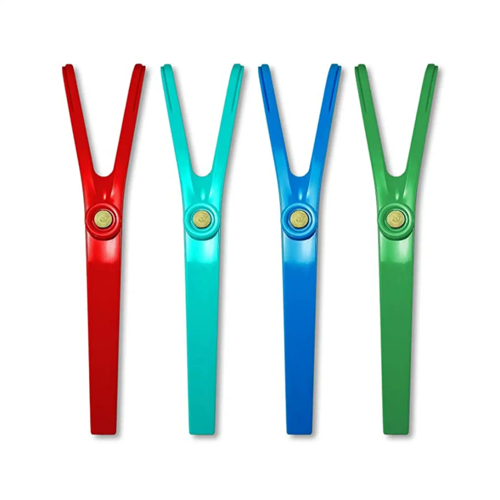 FlossAid Dental Floss Holder, Angled Head, Long Handle, Reusable, 18/Box, FADFHW