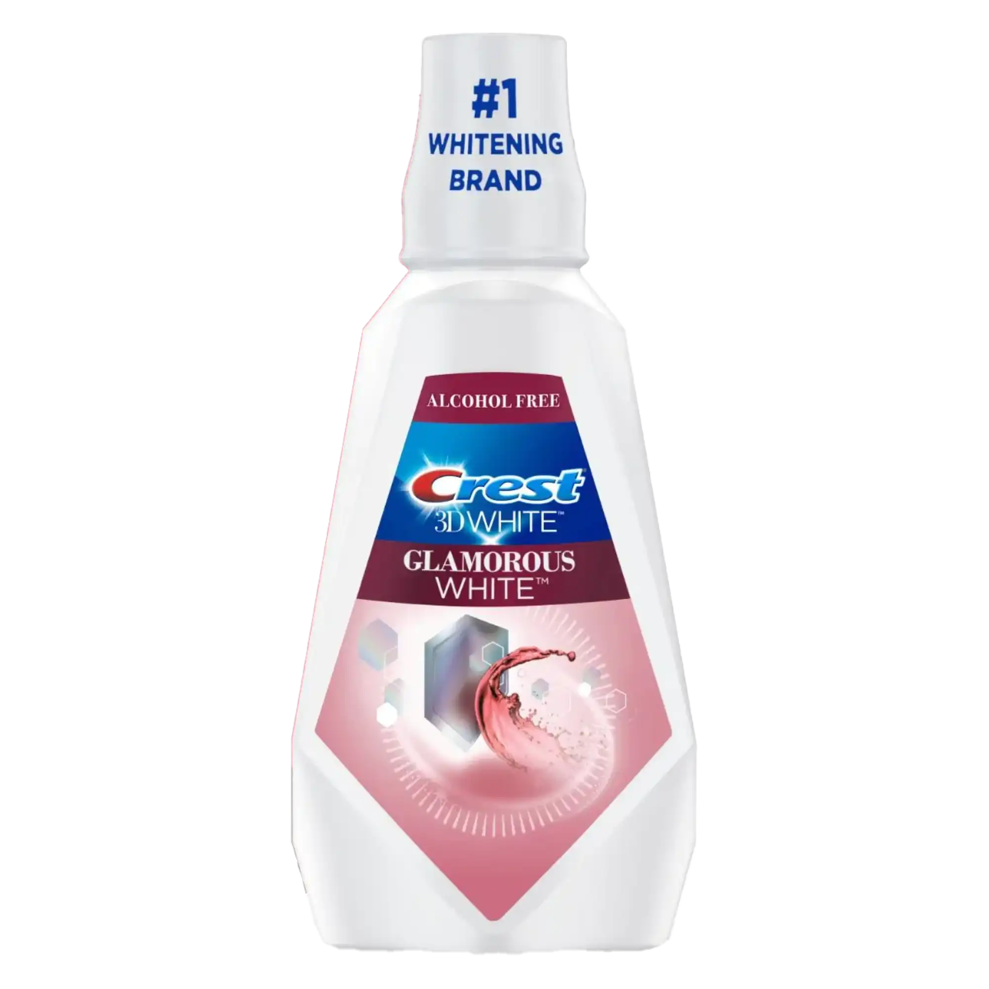 Crest 3D White Glamorous White Mouthwash, Fresh Mint, 32 oz (946 mL) Bottle, 4/Case