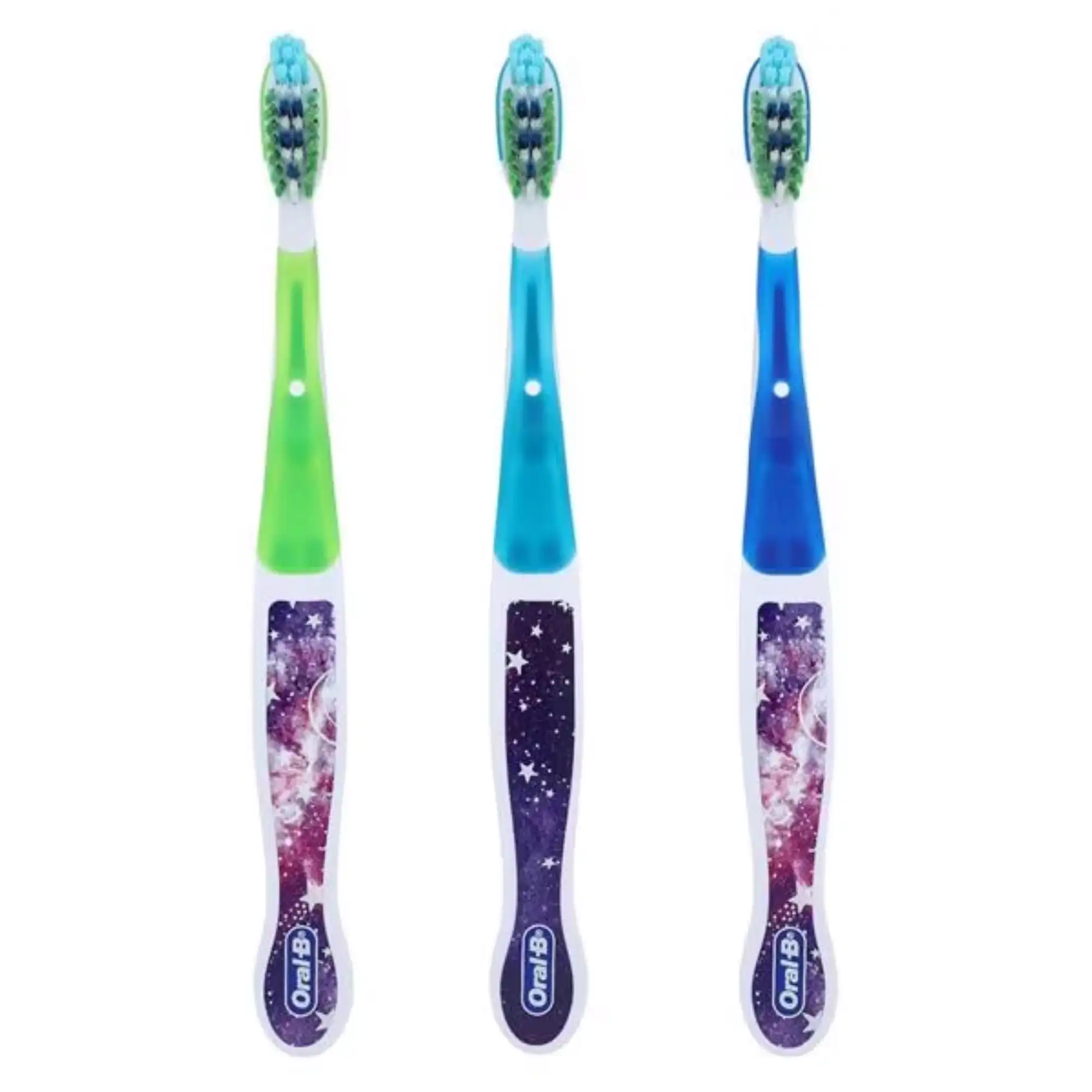 Oral-B Kids 6+ Manual Toothbrush, Galaxy/Stars Graphics, Soft, Assorted Colors, 6/Pk, 80319267/80366100