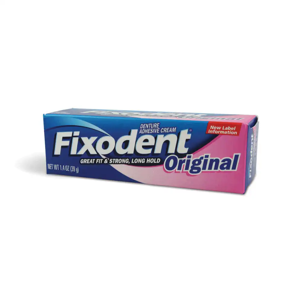 Fixodent Gum Care Denture Adhesive Cream, 0.35 oz Tube, 50/Case