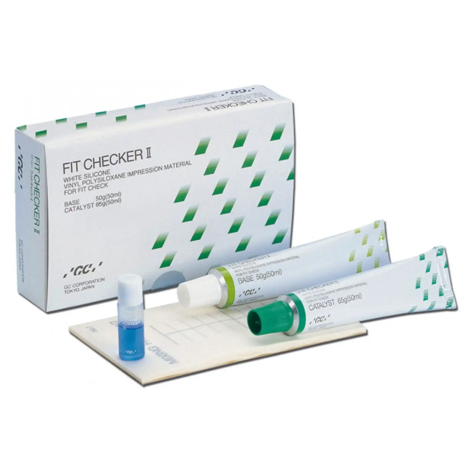 GC America Fit Checker Advanced White, VPES Pressure Indicator Material, Standard Package (50g Base + 50g Catalyst Tubes)