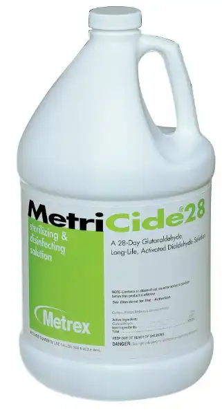 Metricide 28 2.5% Glutaraldehyde High-Level Disinfectant, 1 Gallon Bottle, 4/Case