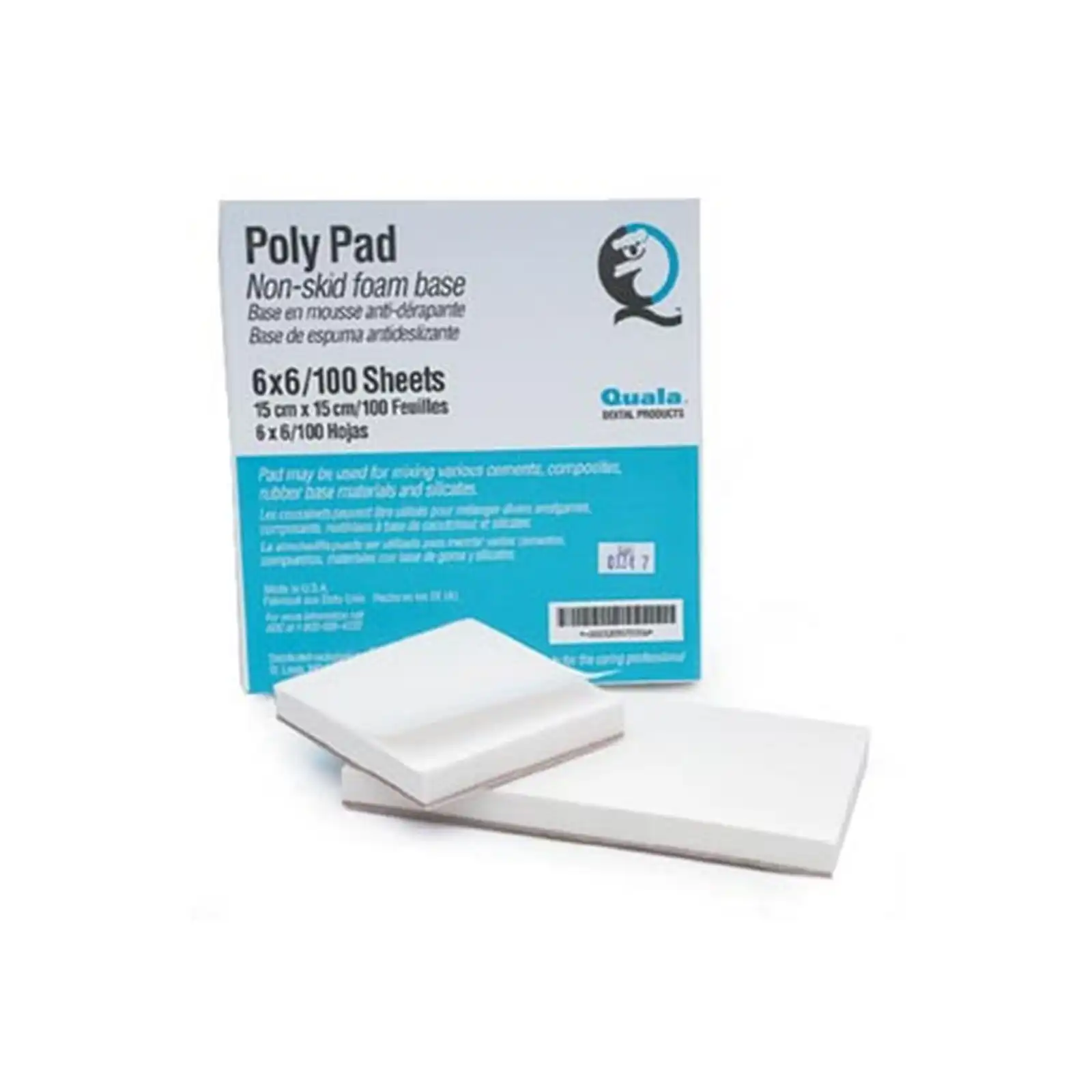 Crosstex Poly-Coated Mixing Pads, 3" x 3", 100 Sheets/Pad, KPAD33