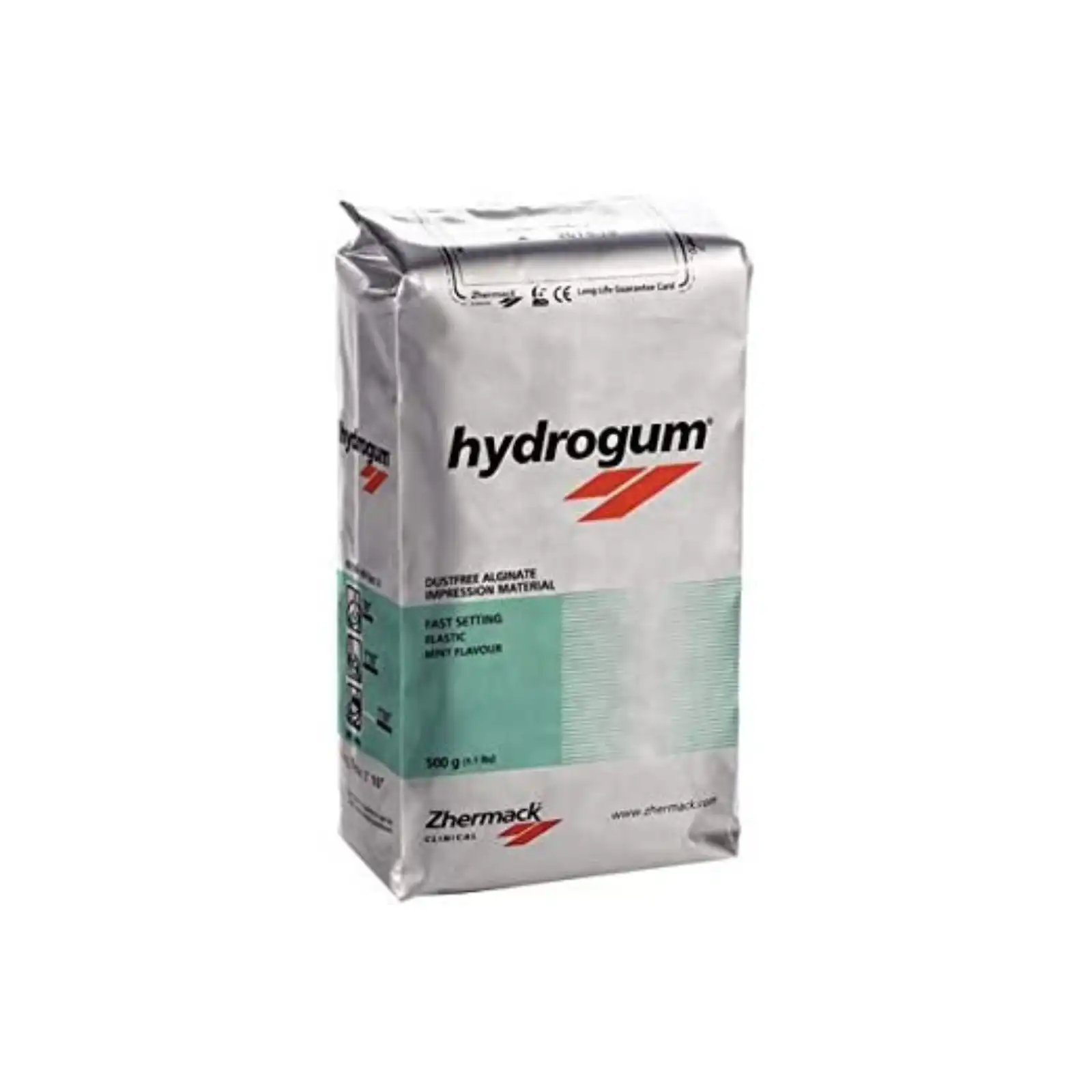 Zhermack Hydrogum Fast-Set Alginate, Mint Green, 500g/1lb Bag, Dust-Free, C302025