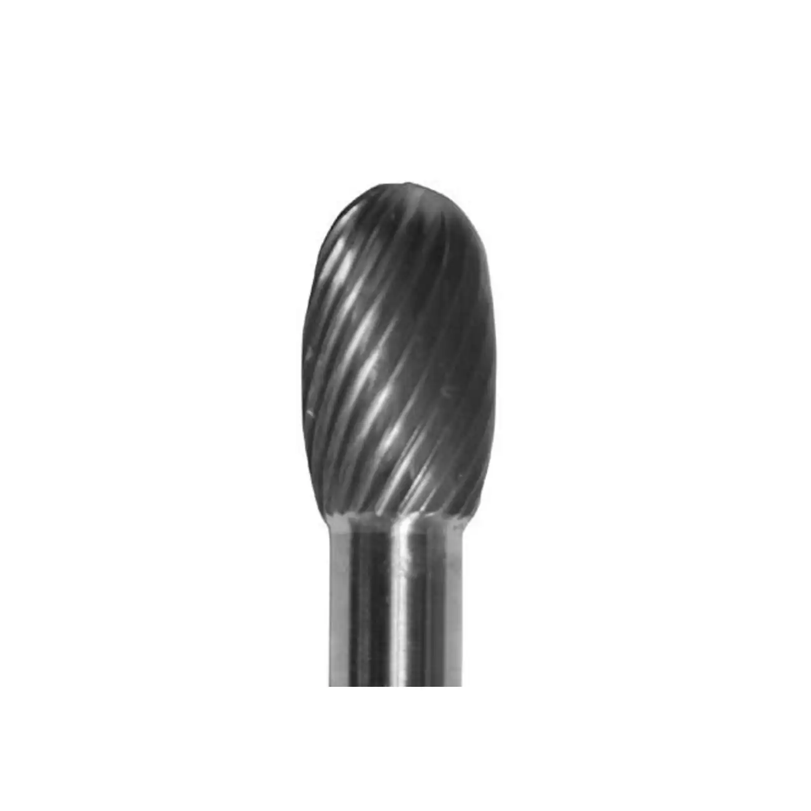 Abbott-Robinson Laboratory Carbide Bur, Dual Cut, Egg, # D 3/8", Regular, 1/4" Shank, 1/Pk