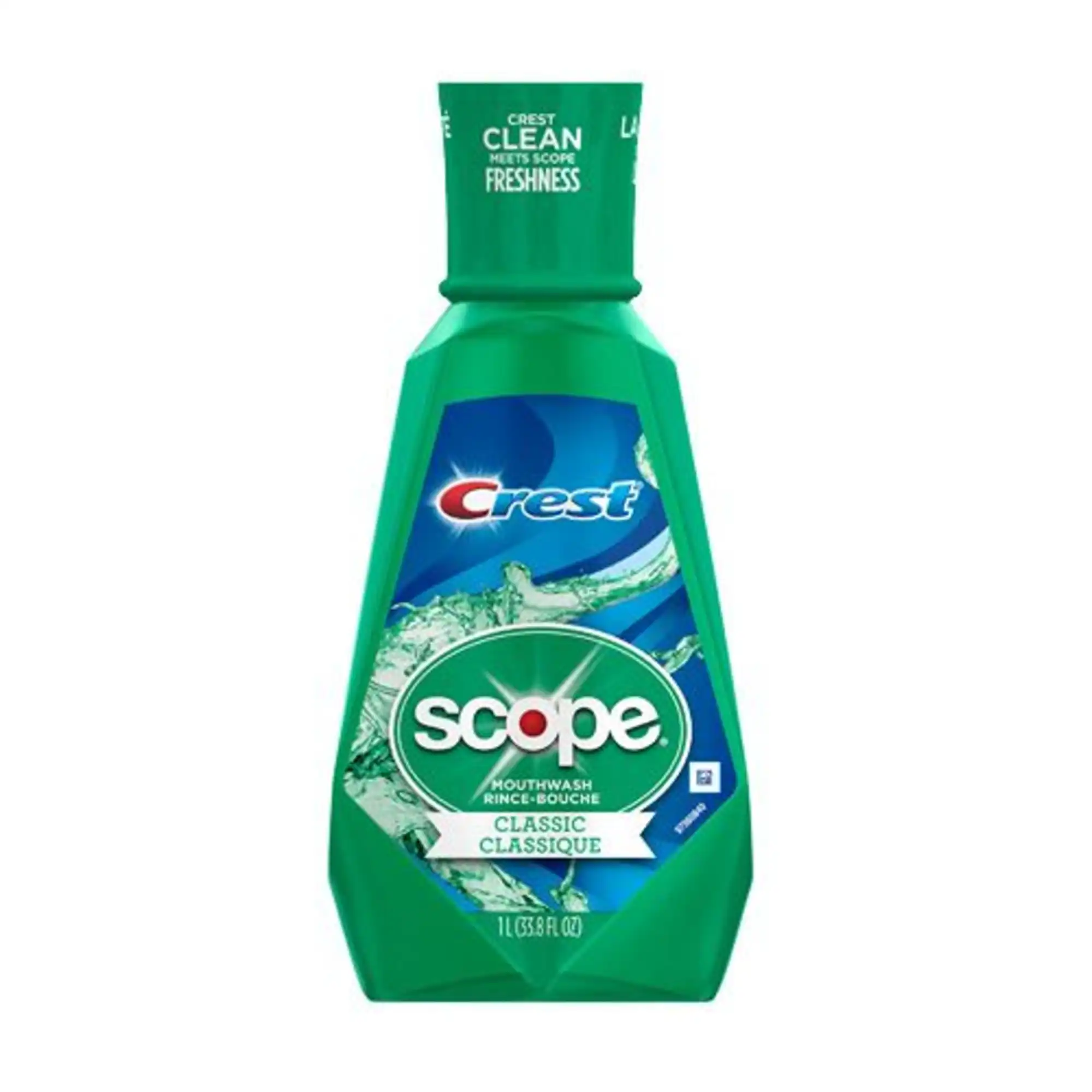 Scope Original Mint Mouthwash, 1 Liter Bottle, 6/Case