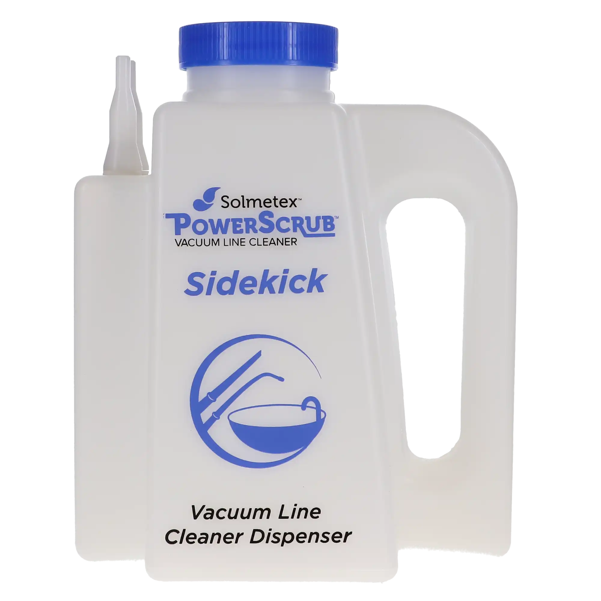 Solmetex PowerScrub Sidekick Vacuum Line Cleaner Dispenser, 64 oz, PCS-VLSK