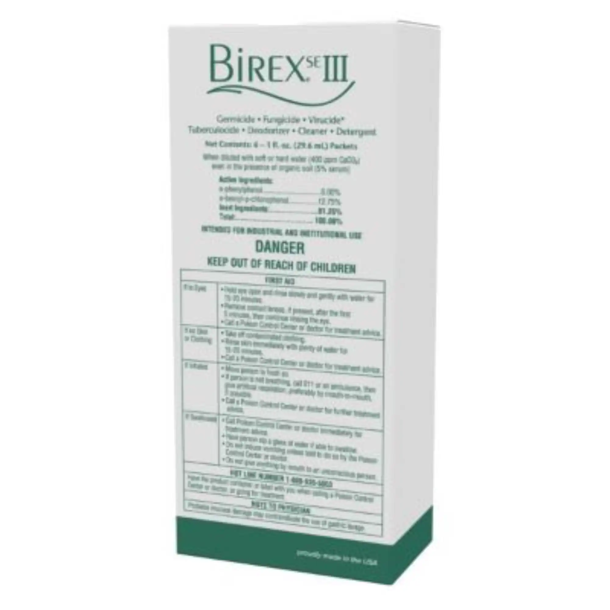 Birex SE III Surface Disinfectant Concentrate Intro Pack, 6 x 1 oz Packets, 296041