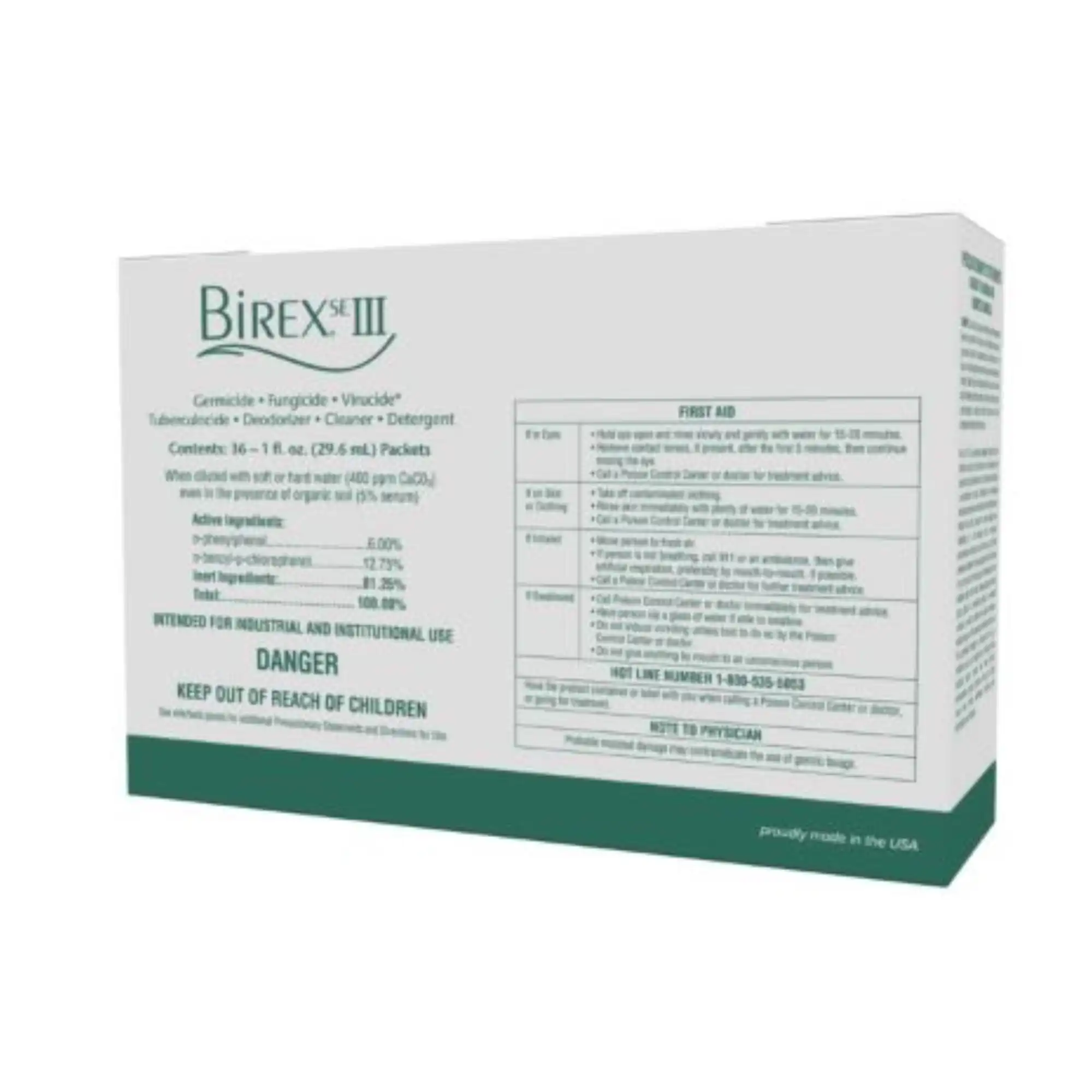 Birex SE III Surface Disinfectant Concentrate Clinic Pack, 36 x 1 oz Packets, 296043