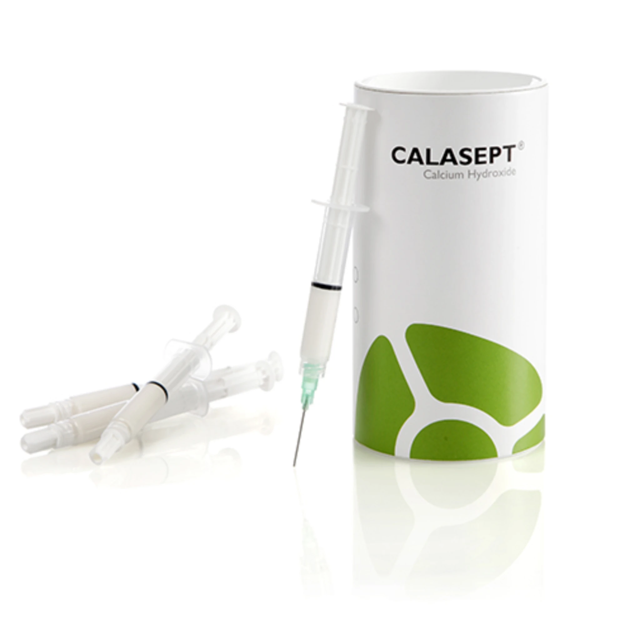 Calasept Calcium Hydroxide Large Kit 4U, 4 x 1.5 mL Syringes & 20 Paste Needles, 1230100