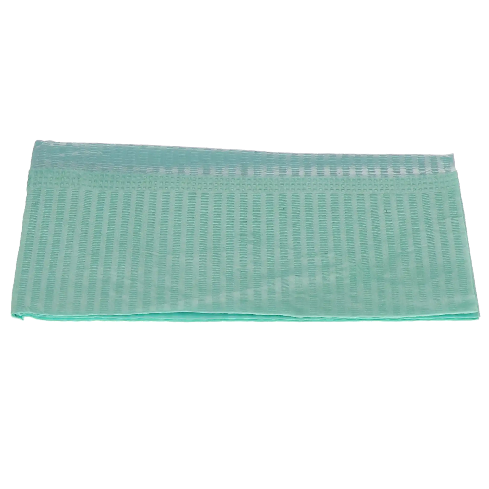 Disposable Patient Bibs, 2+1 Ply, 13" x 18", Aqua, 500/Pack, 109216