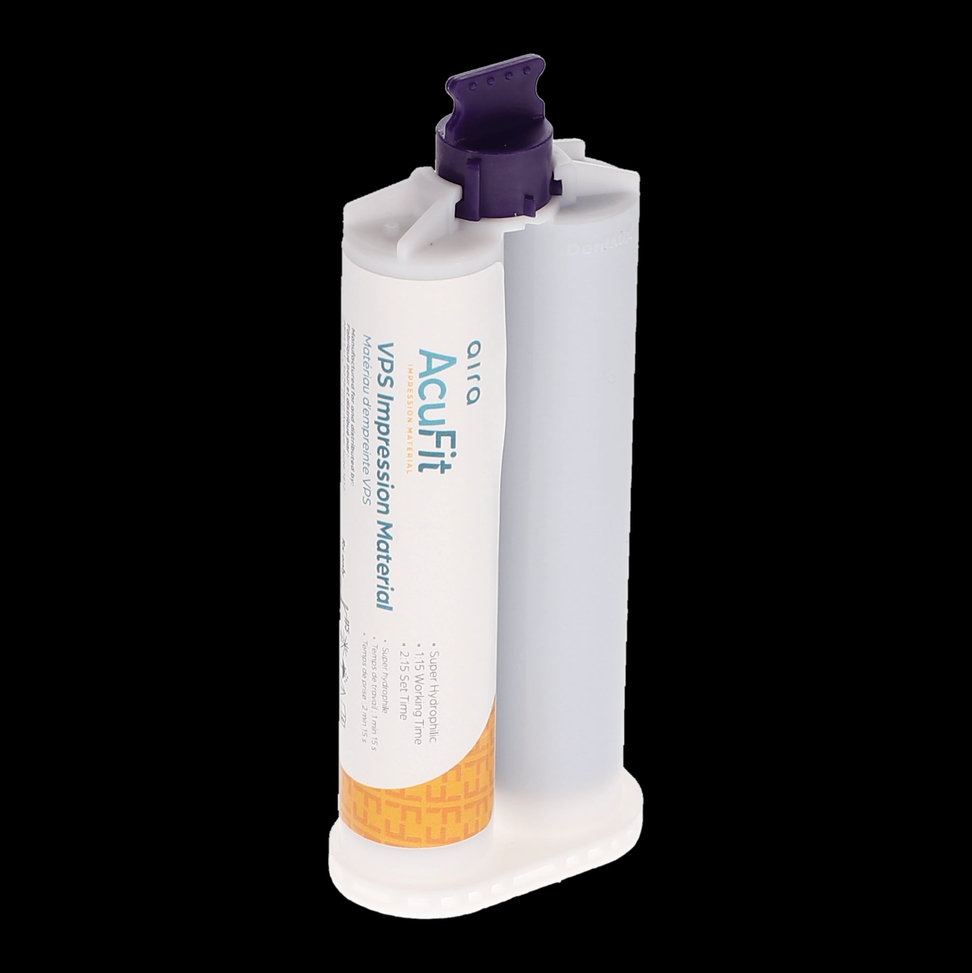 Aira VPS Vinyl Polysiloxane Impression Material, Monophase, Fast Set, 2/Pk, 210156