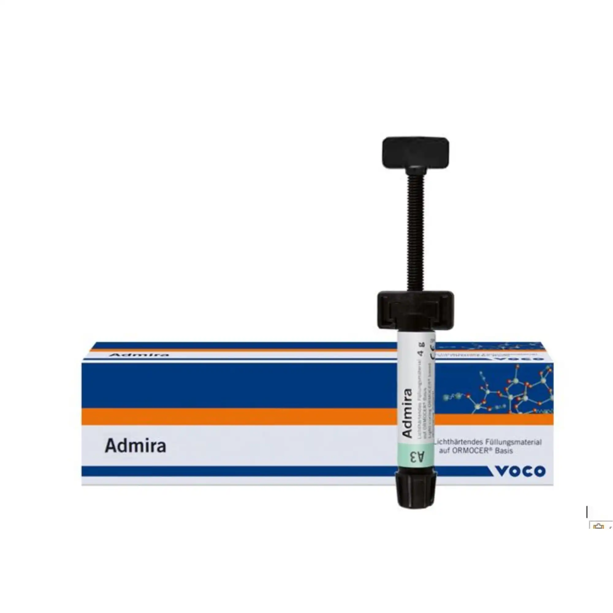 Admira Ormocer-Based Light-Cure Restorative Composite Syringe, Shade A3, 4 g, Refill, 1/Pk, 2423