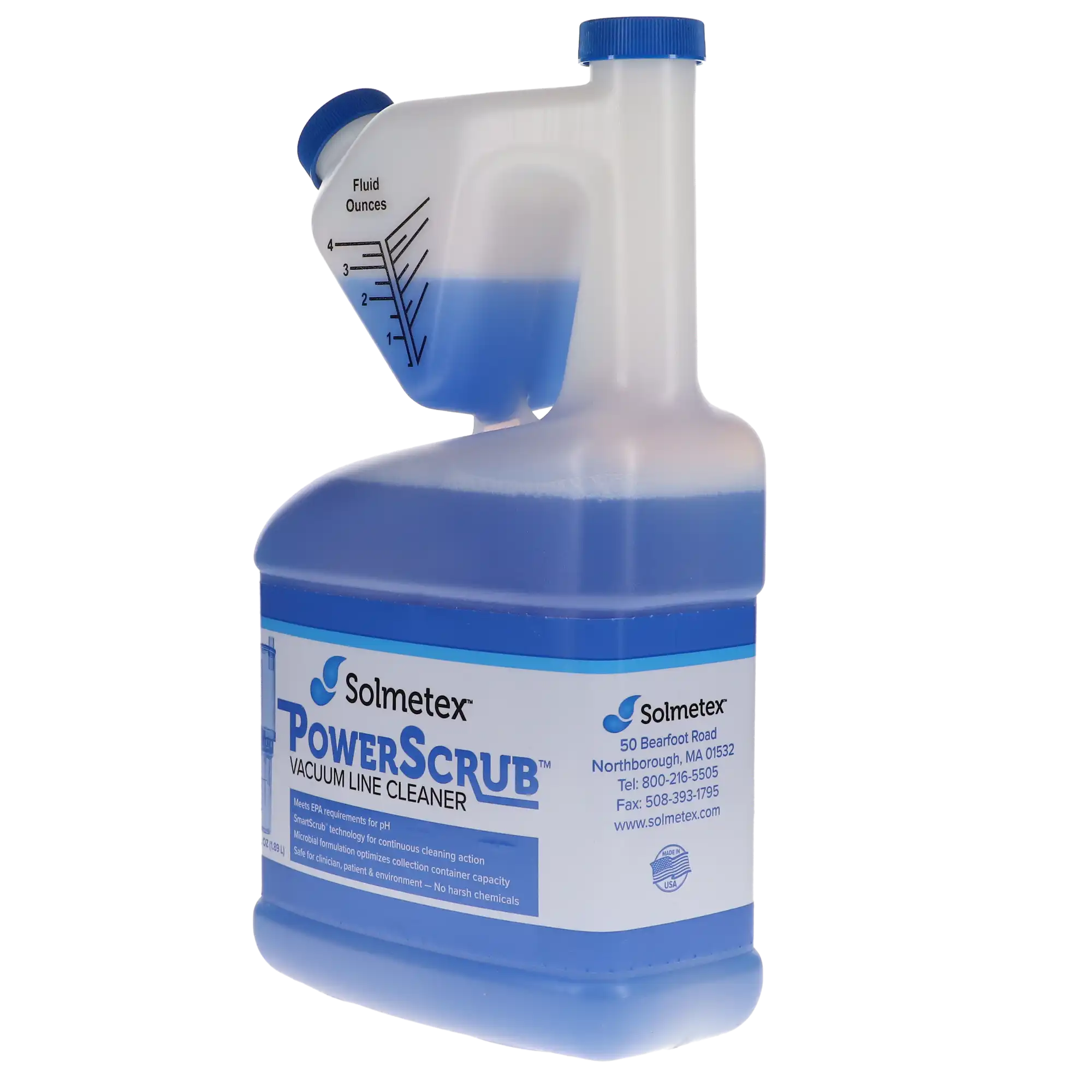 Solmetex PowerScrub Vacuum Line Cleaner Case Kit, 64 oz. Bottle, PCS-VLCB