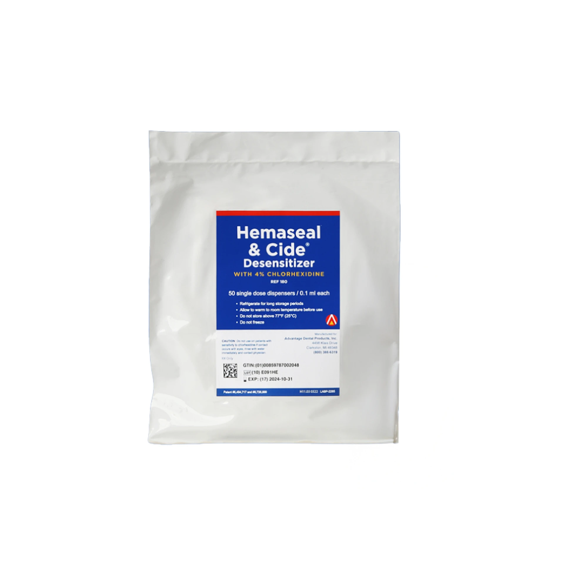 Hemaseal & Cide Desensitizer Unidose, 0.1 mL, 50/Pk