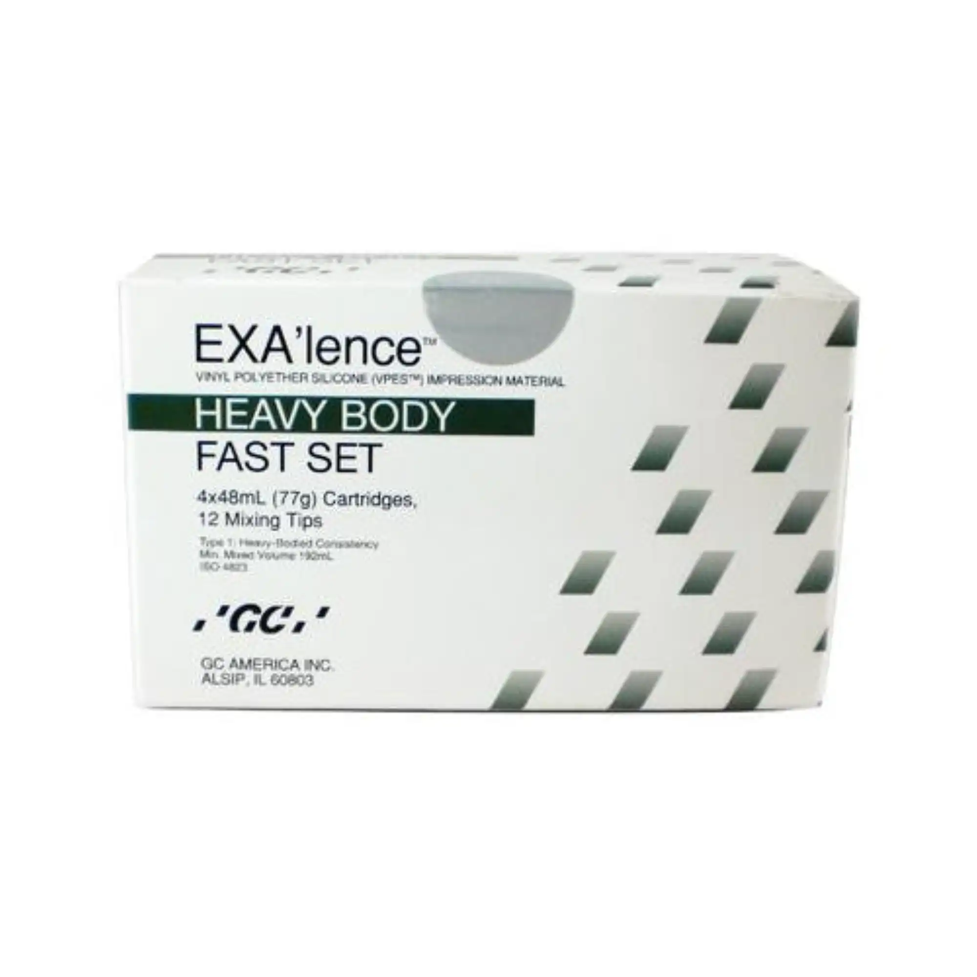 GC America Exa'Lence Fast Heavy VPS Impression Material Refill, 48ml Cartridges, 4/Pk, 137014