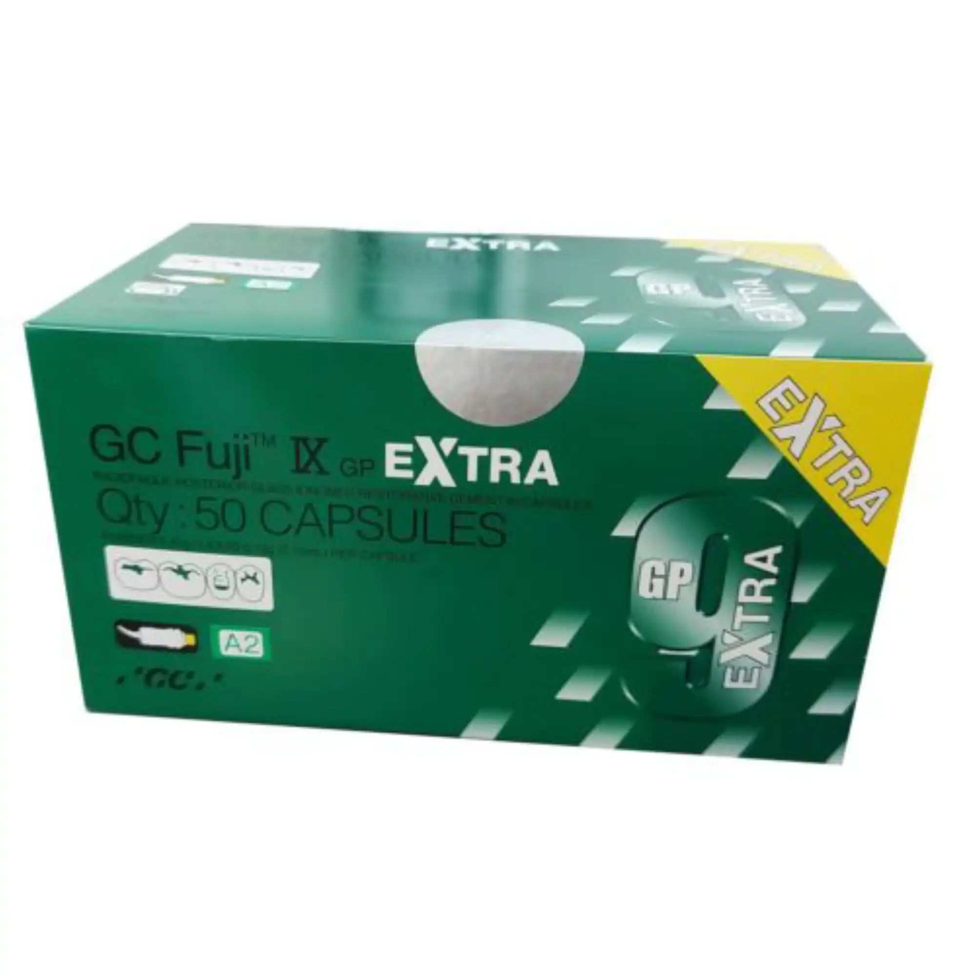 GC America Fuji IX GP EXTRA Capsules, A2 Shade, 48/Box, 002535