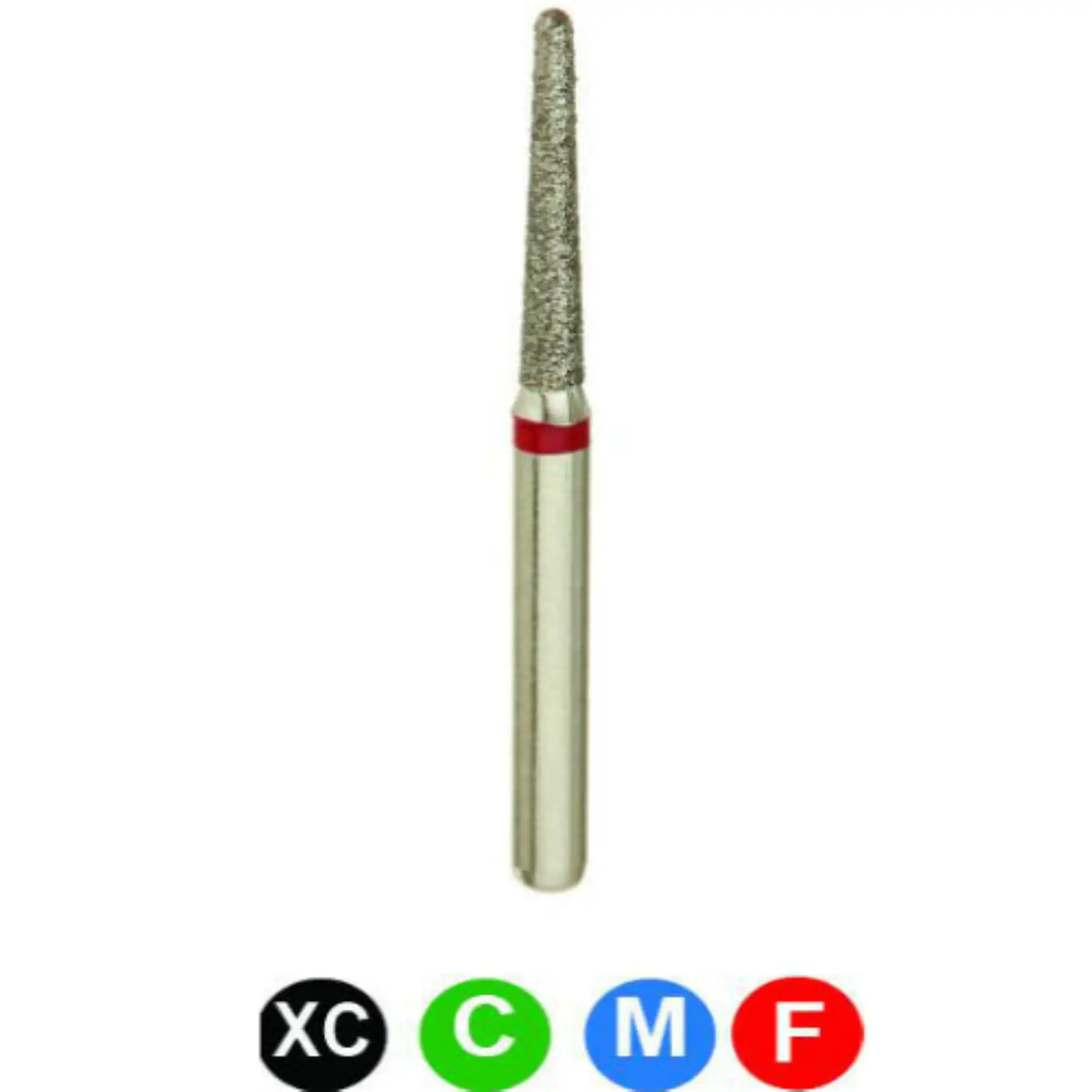 CrossTech Diamond Burs, FG, Long Round End Taper, Super Coarse, Purple, 1.4 mm, 856L-014SC, 5/Pk, C3SSXC