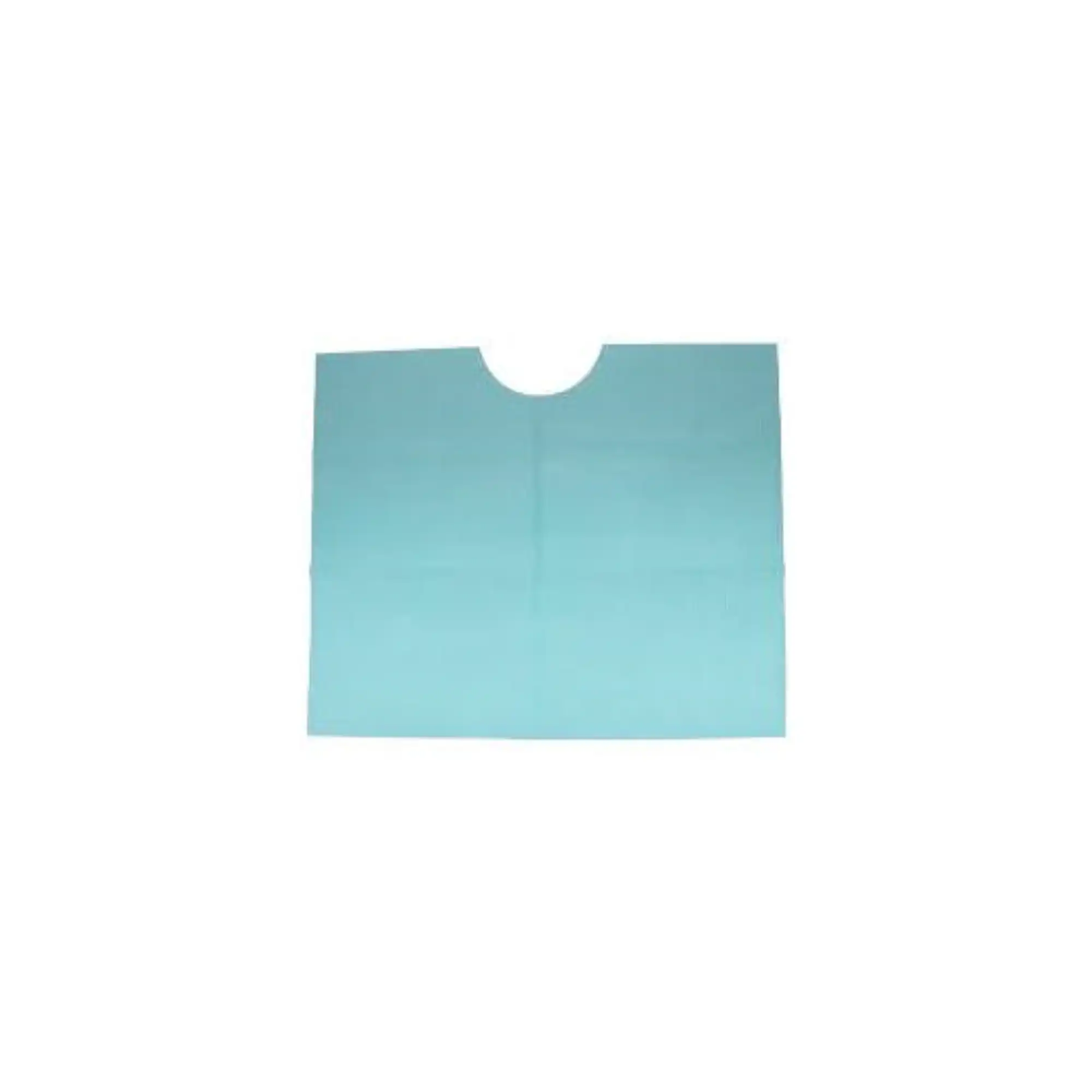 Tidi Products Contour Neck Patient Bib, 3-Ply Tissue with Poly Backing, Green, 18" x 22", 400/Case, 917902