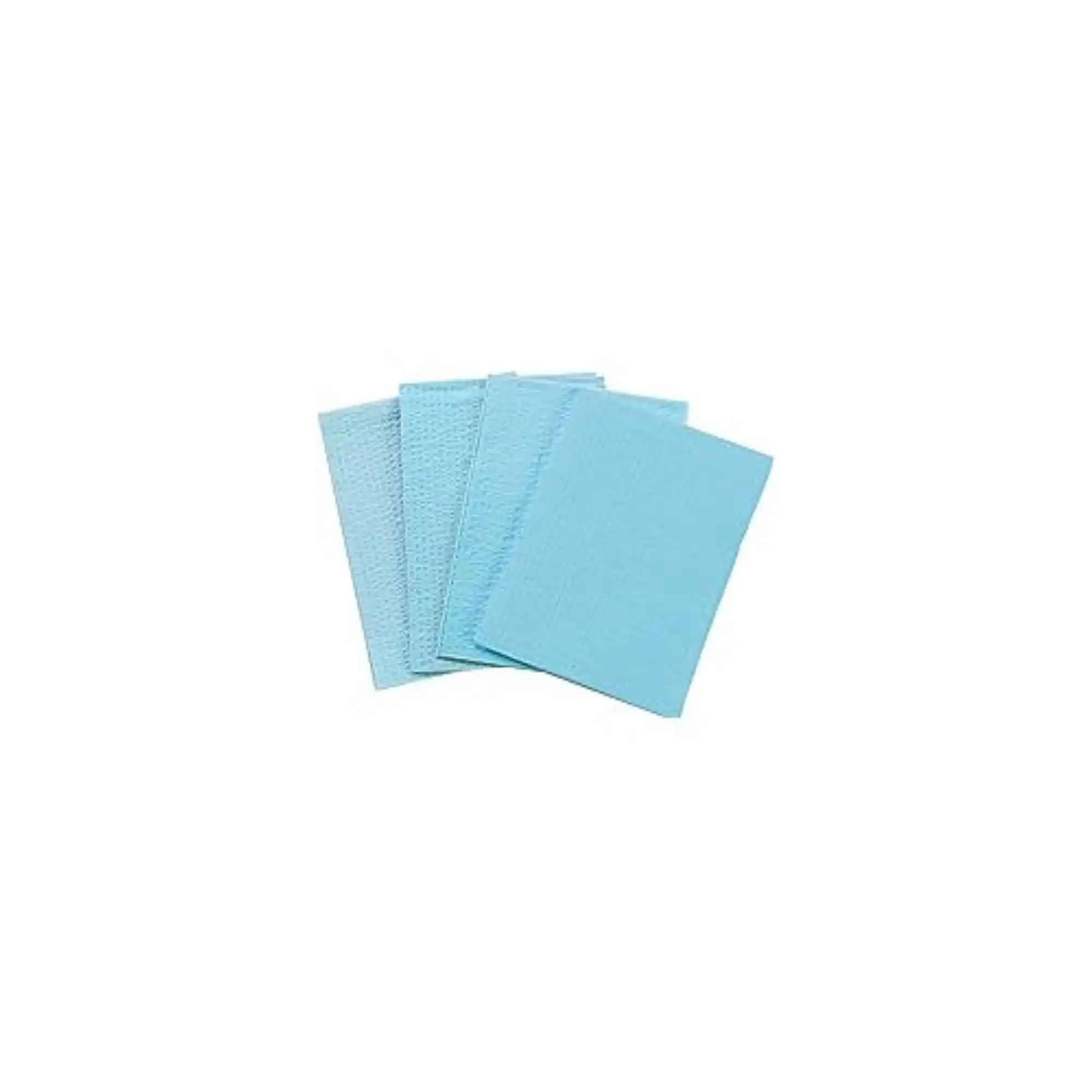 Tidi Products Oversized Patient Bib, 17" x 18", 3-Ply Paper with Poly Backing, Blue, 500/Case, 917413