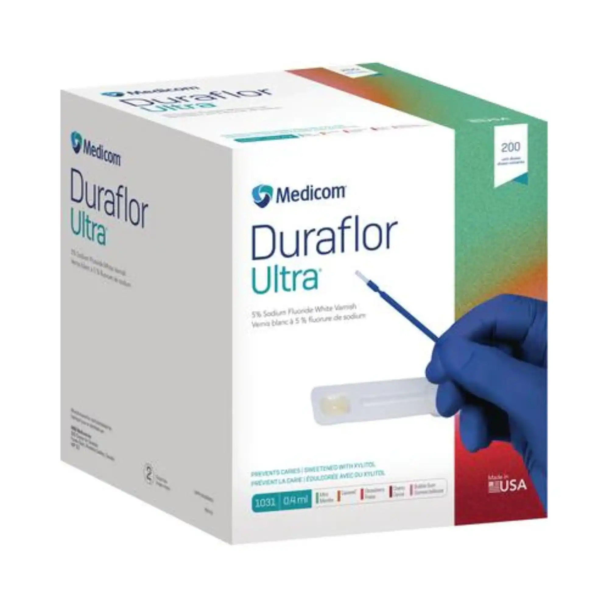 Duraflor Ultra 5% Sodium Fluoride Varnish, Strawberry, 0.4 mL Unit-Dose, 200/Bx, 1016-ST200