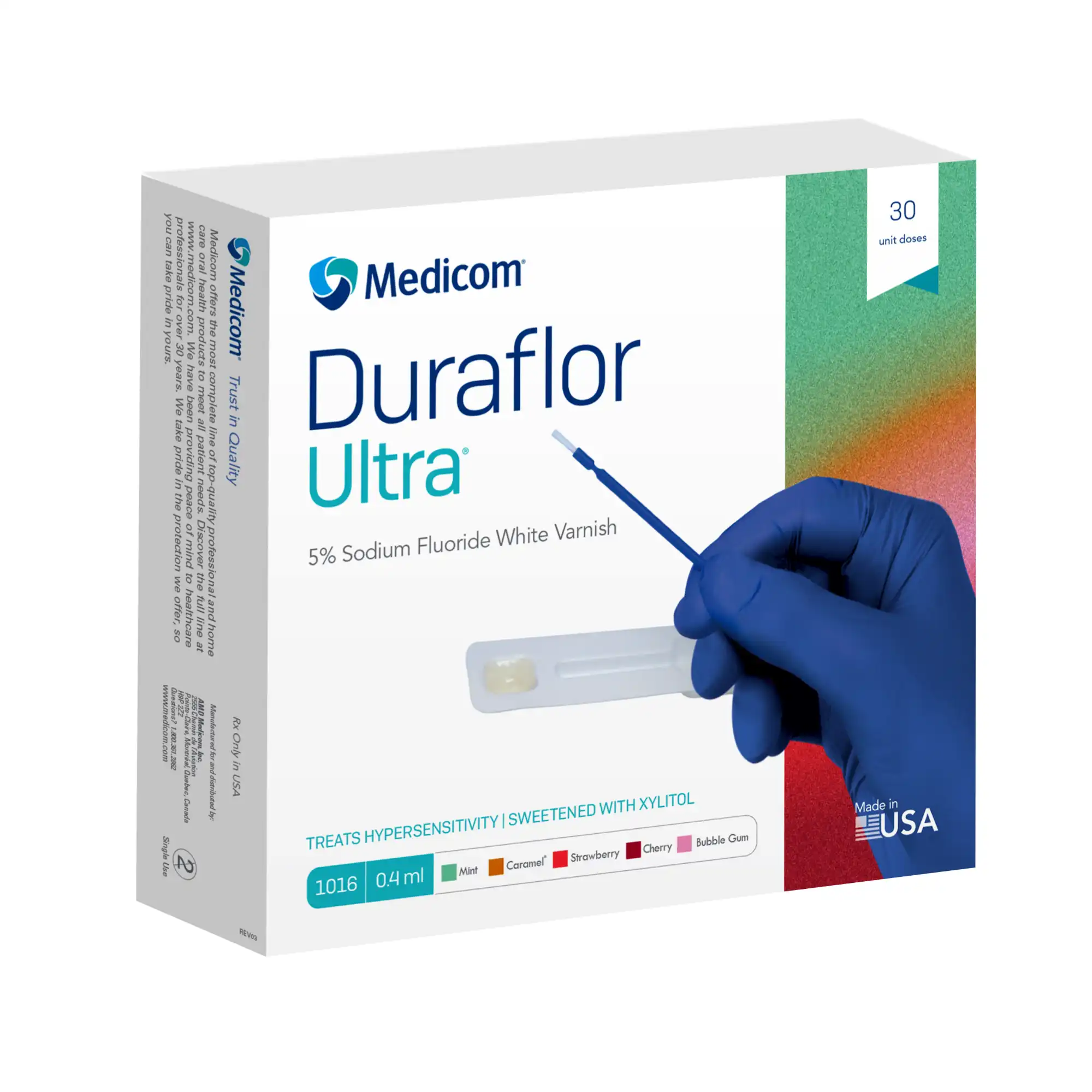 Duraflor Ultra 5% Sodium Fluoride Varnish, 0.4mL Unit-Dose, Mint, 30/Pack, 1016-M30