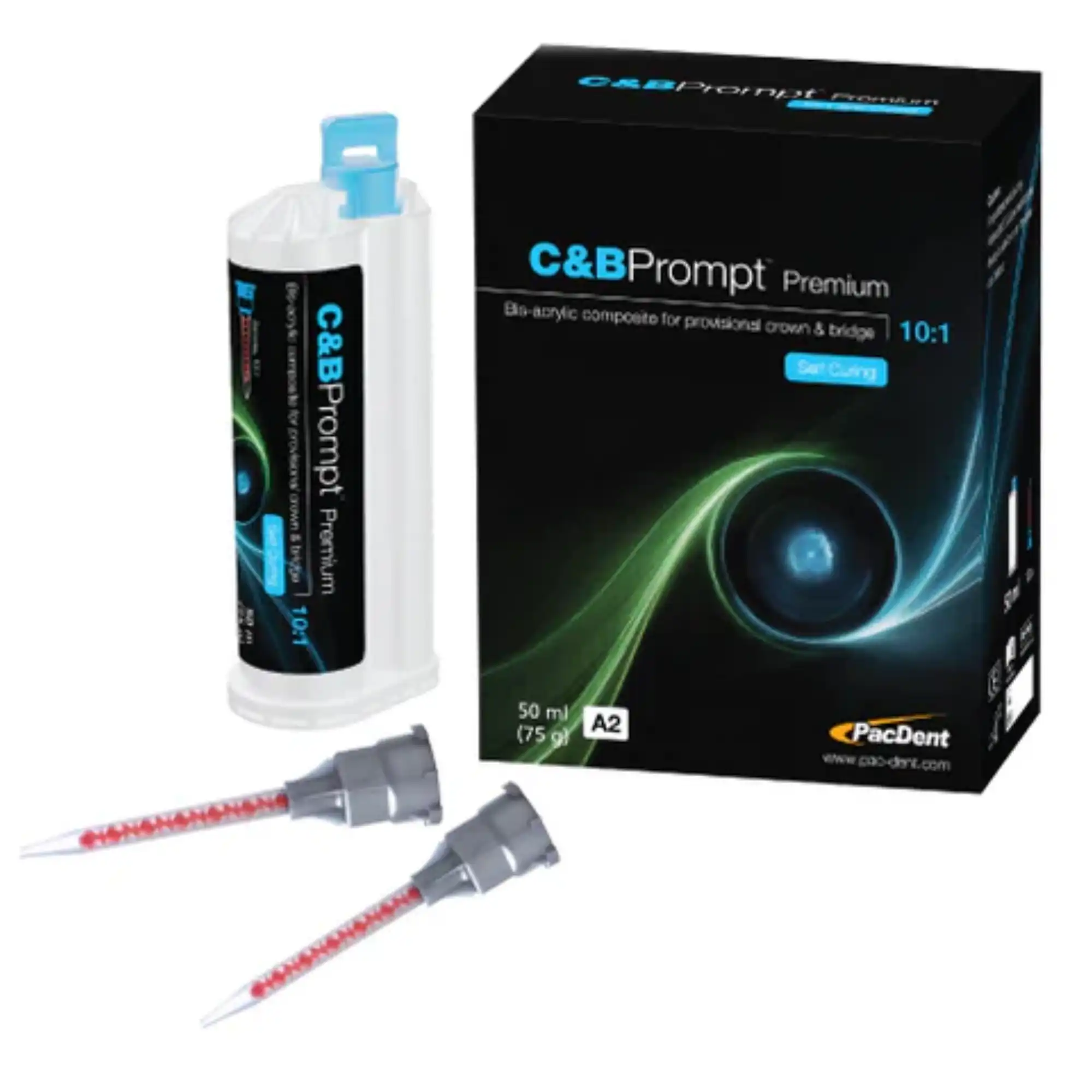 C&B Prompt 10:1 Temporary Crown & Bridge Material, Shade A3, 50 mL (75 g) Cartridge Refill with 10 Mixing Tips, PD-125