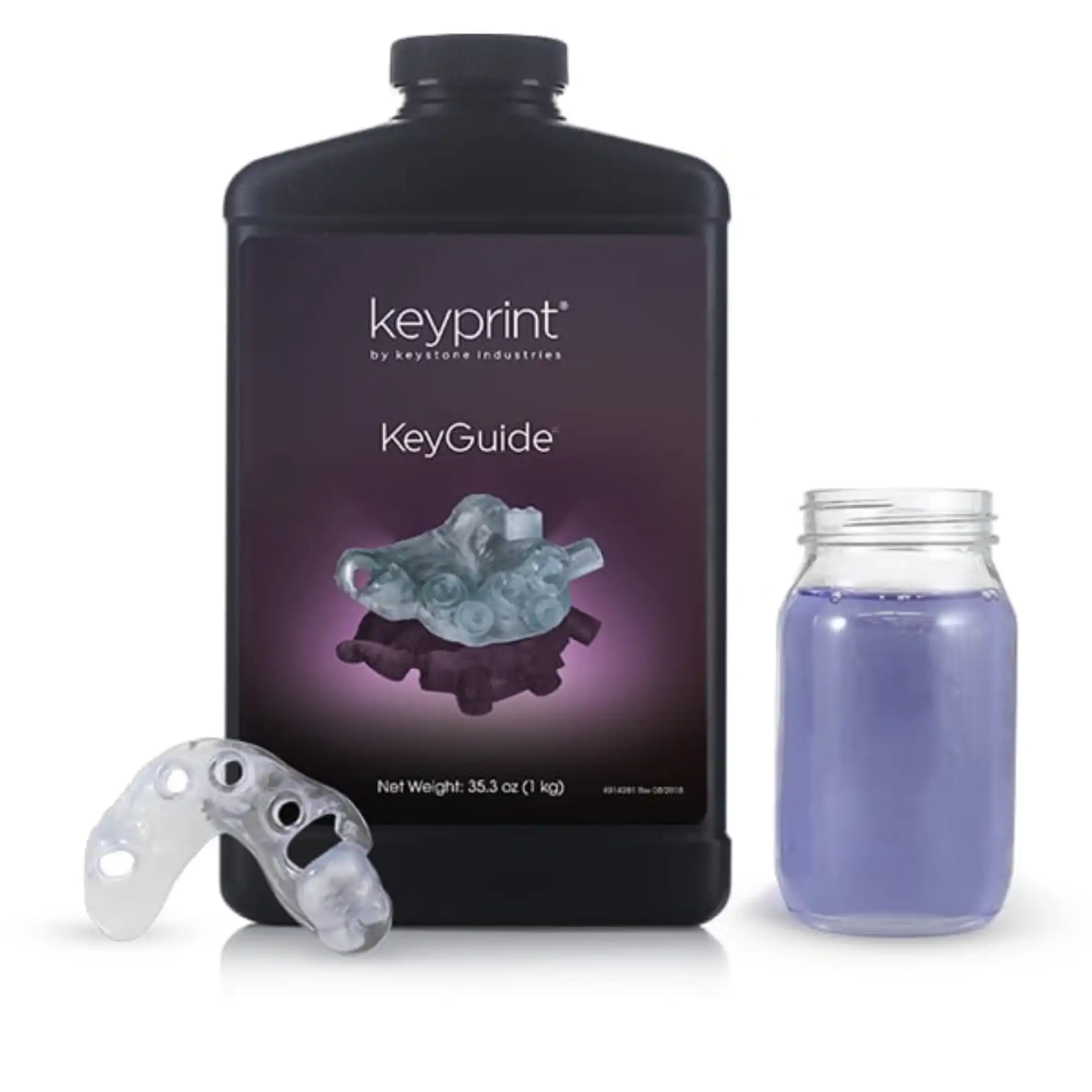 Keyprint KeyGuide Biocompatible 3D Printing Resin, Clear, 1kg Bottle, 4220001