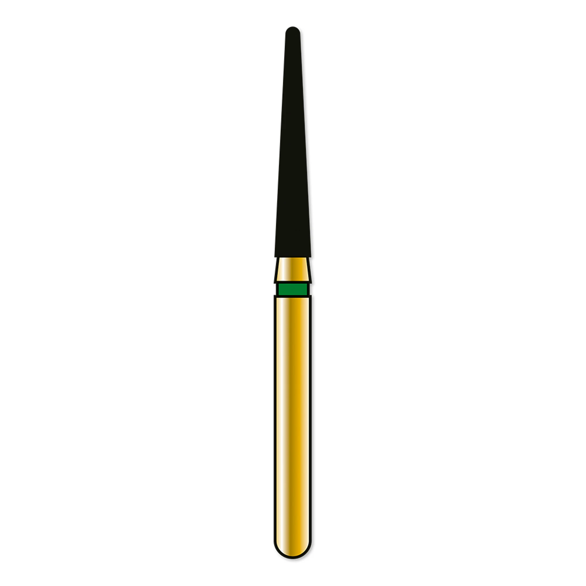 Alpen Multi-Use Diamond Bur, FG #856L Long Round End Taper, 1.6 mm, Coarse Grit, 5/Pk, R856LC016FG