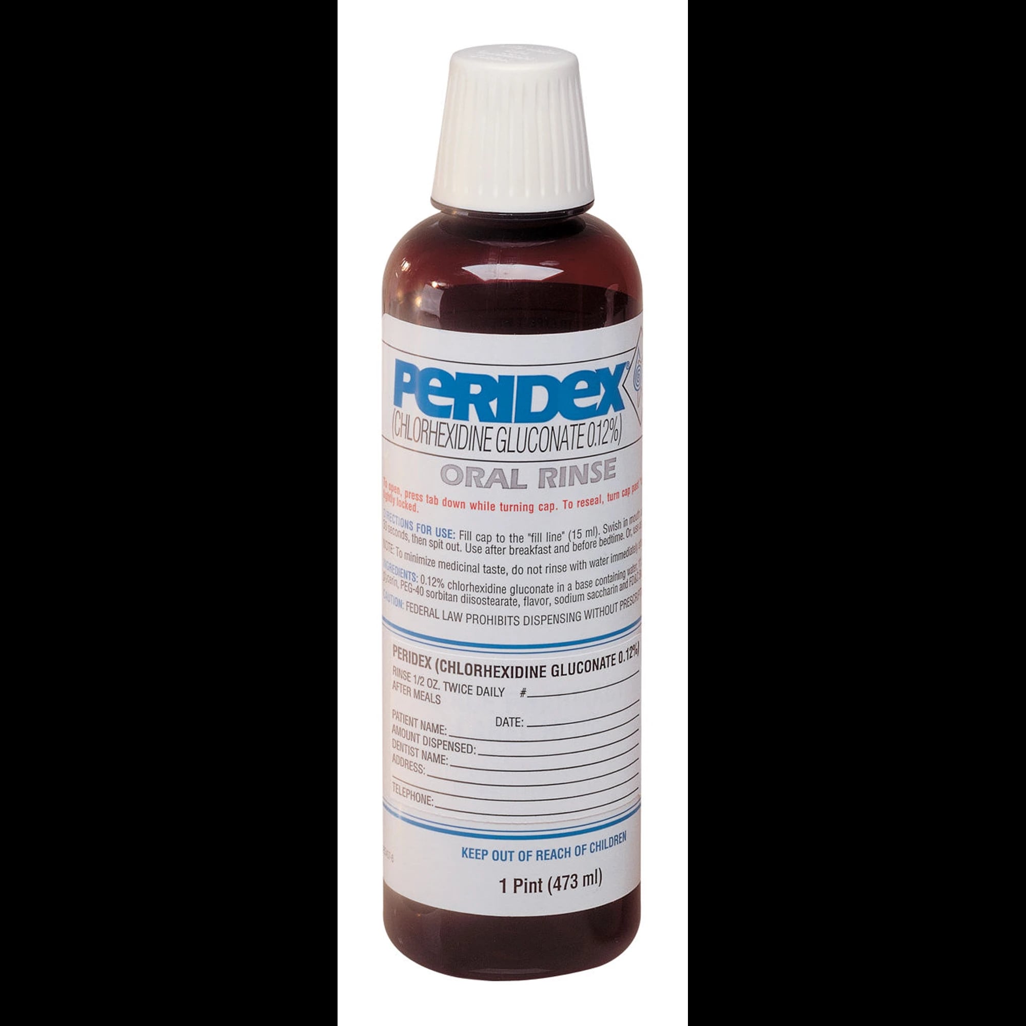 Peridex Chlorhexidine Gluconate 0.12% Oral Rinse, 16 oz Bottle, Case of 12