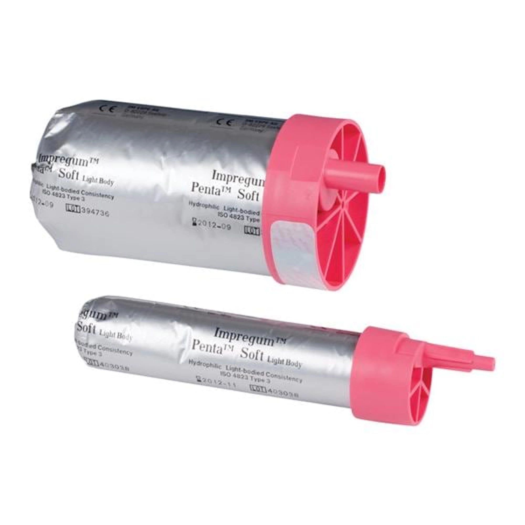 3M (Solventum) Impregum Penta Soft Light Body Polyether Impression Material Refill, Mint, Light Pink, 300 mL Base + 60 mL Catalyst, 31746