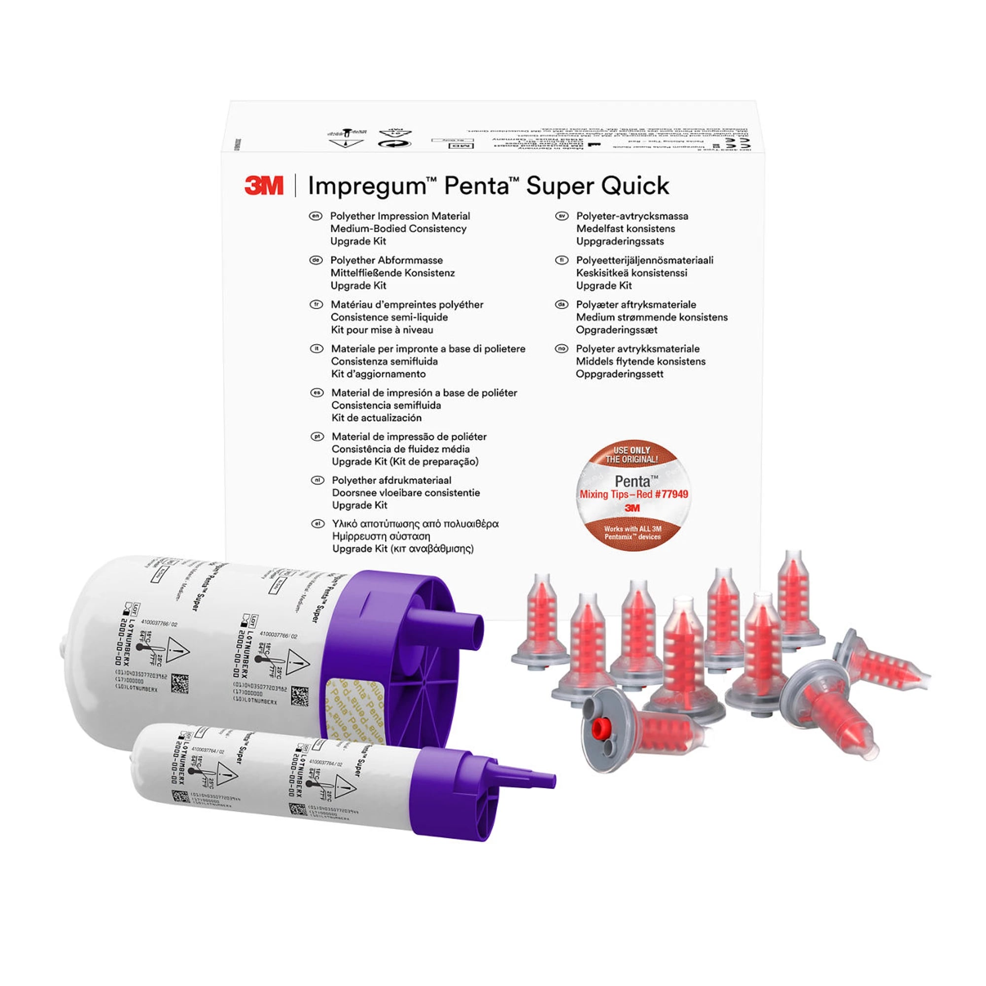 Impregum Penta Super Quick Medium Body Upgrade Kit, Polyether, 300 mL Base, 60 mL Catalyst, 10 Mixing Tips