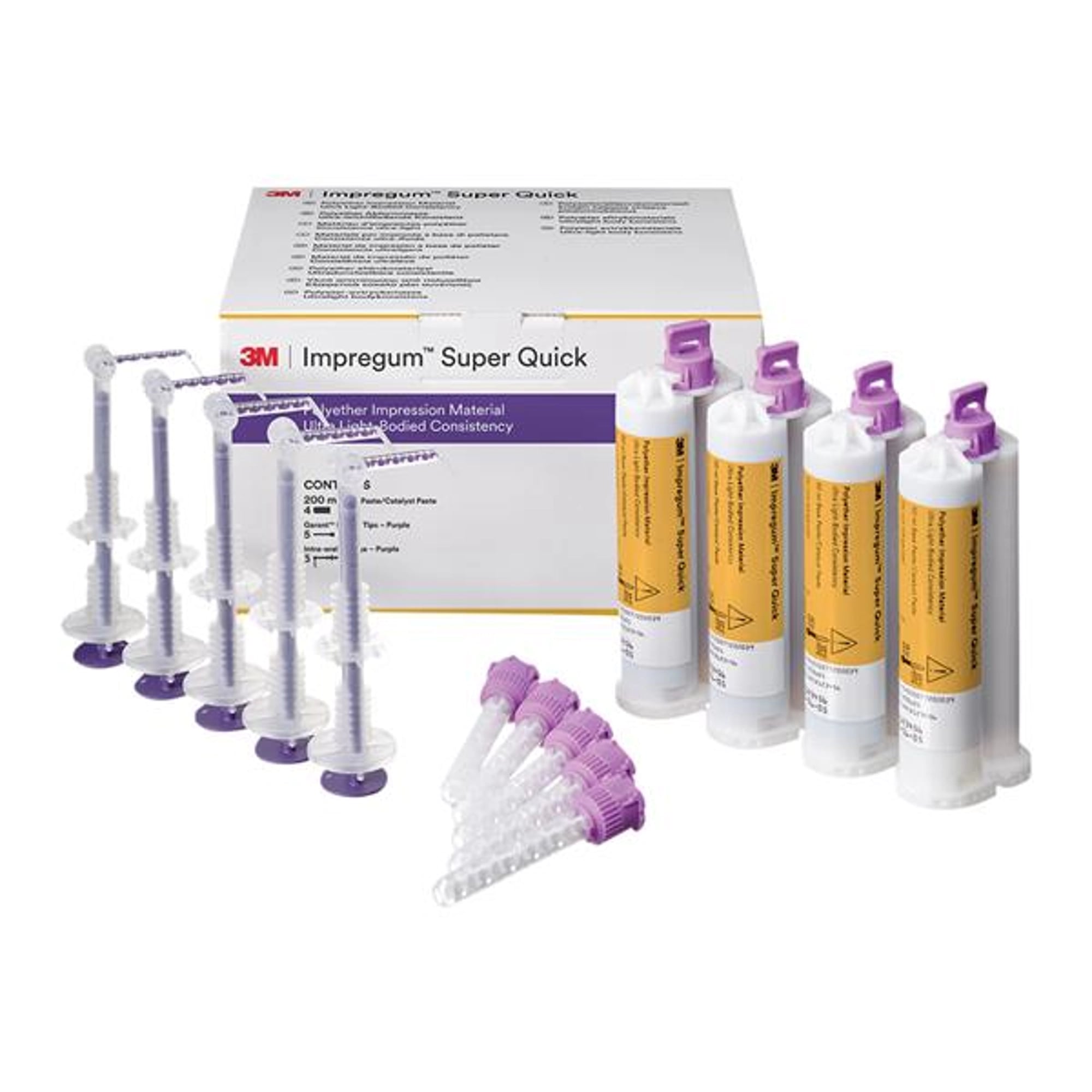 3M (Solventum) Impregum Super Quick Ultra Light Body Polyether Impression Material Refill, 50 mL Cartridges, 4/Pk