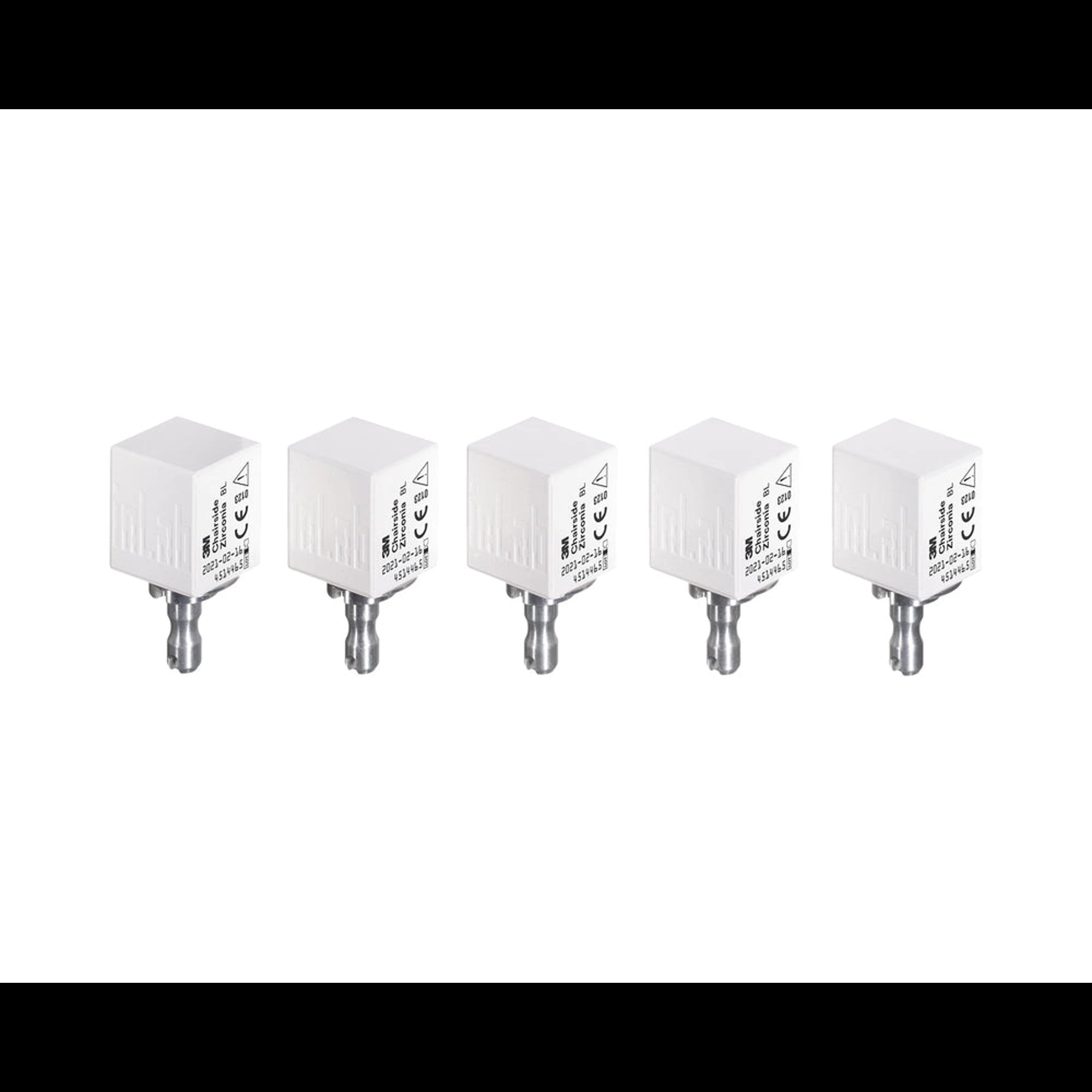 Solventum Chairside Zirconia CEREC Crown Block, 20mm, Bleach Shade, 5/Pk, 69940