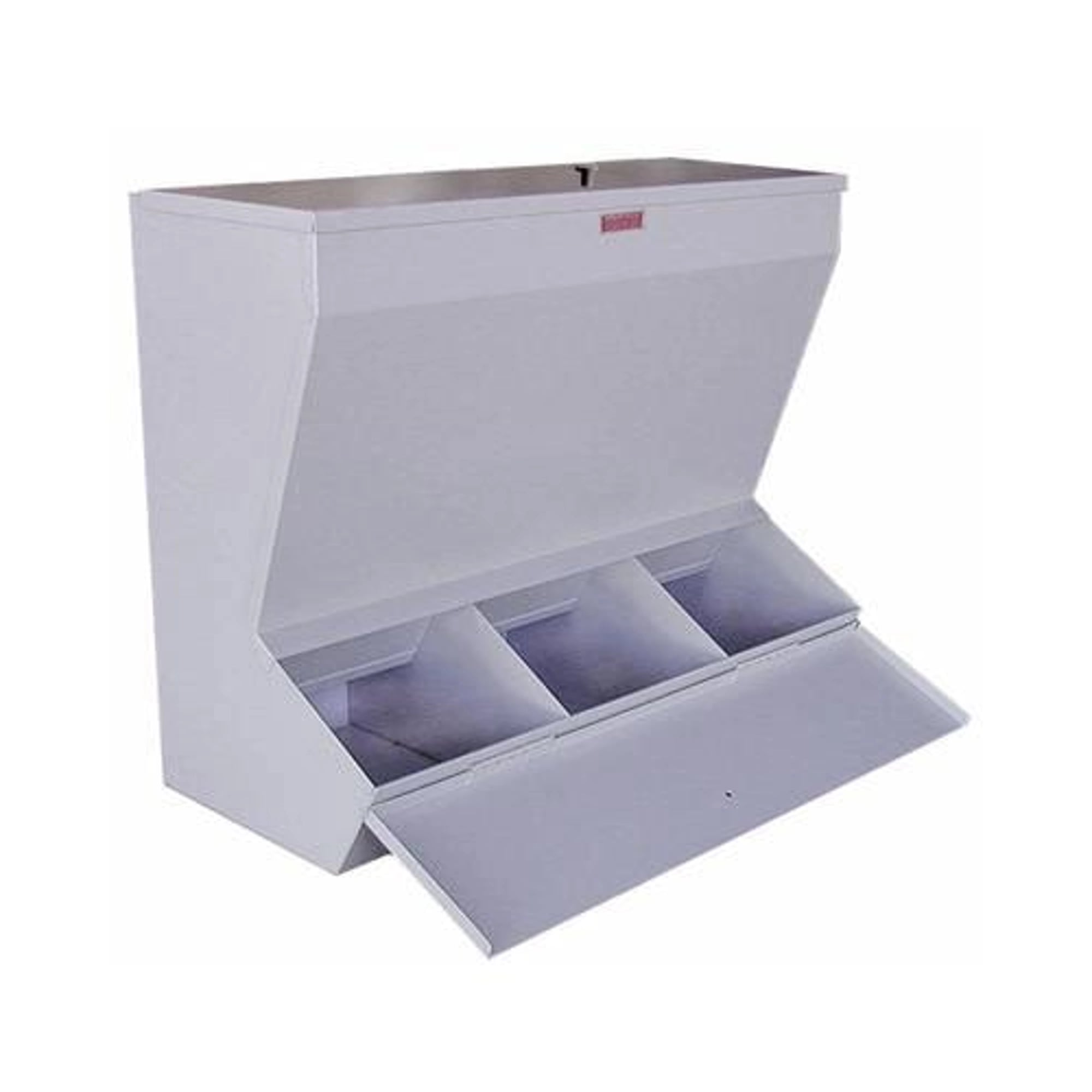 Handler Plaster Bin, 3 Compartment, Warm Gray, Model 81C, 21" x 10" x 18"