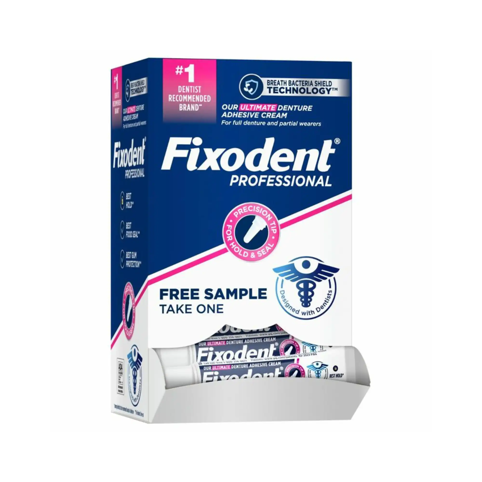 Fixodent Professional Ultimate Denture Adhesive Cream, 0.35 oz Tube, 50/Box, 80717506