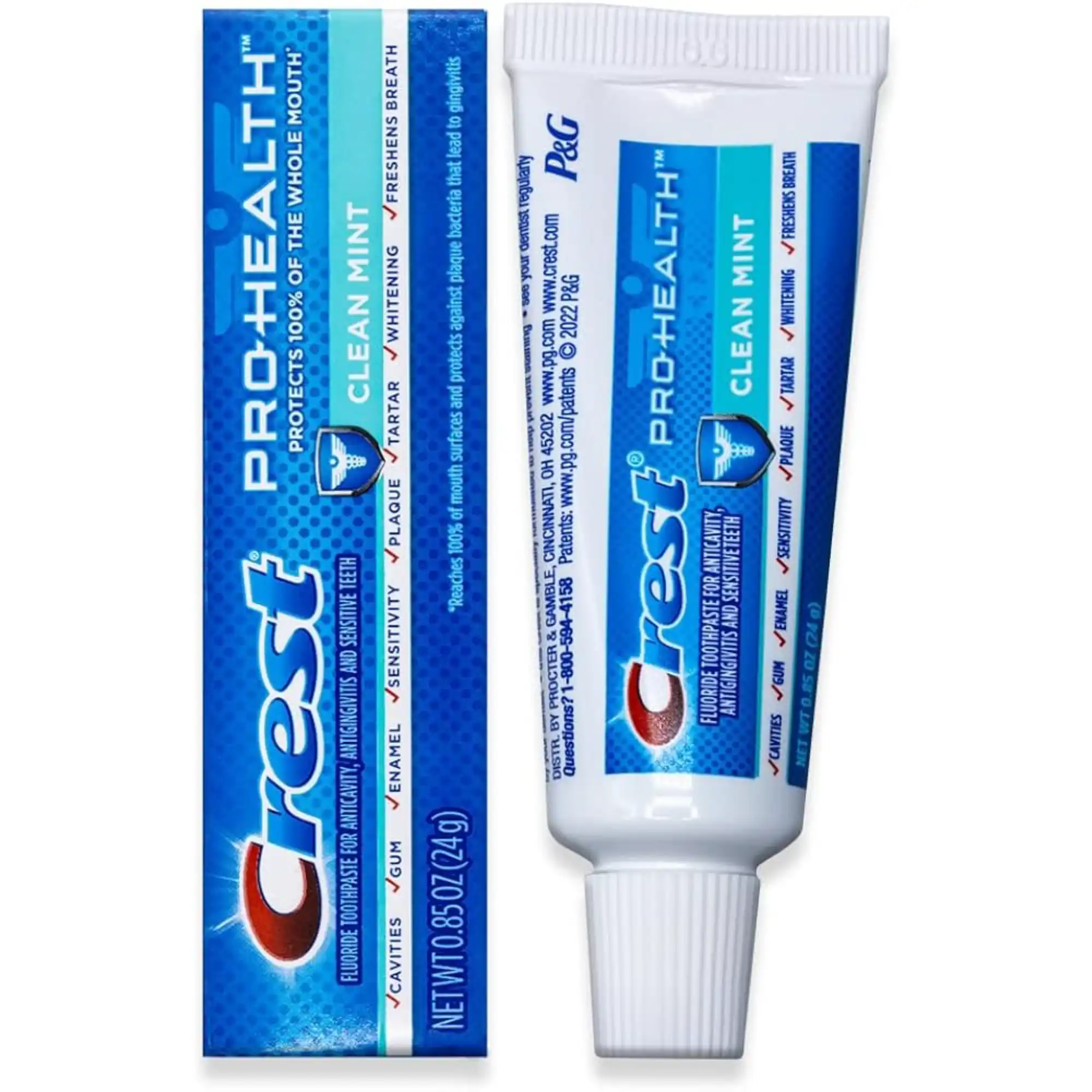 Crest Pro-Health Clean Mint Toothpaste, 0.85 oz Trial Size, 72/Case, 80742356/80841995