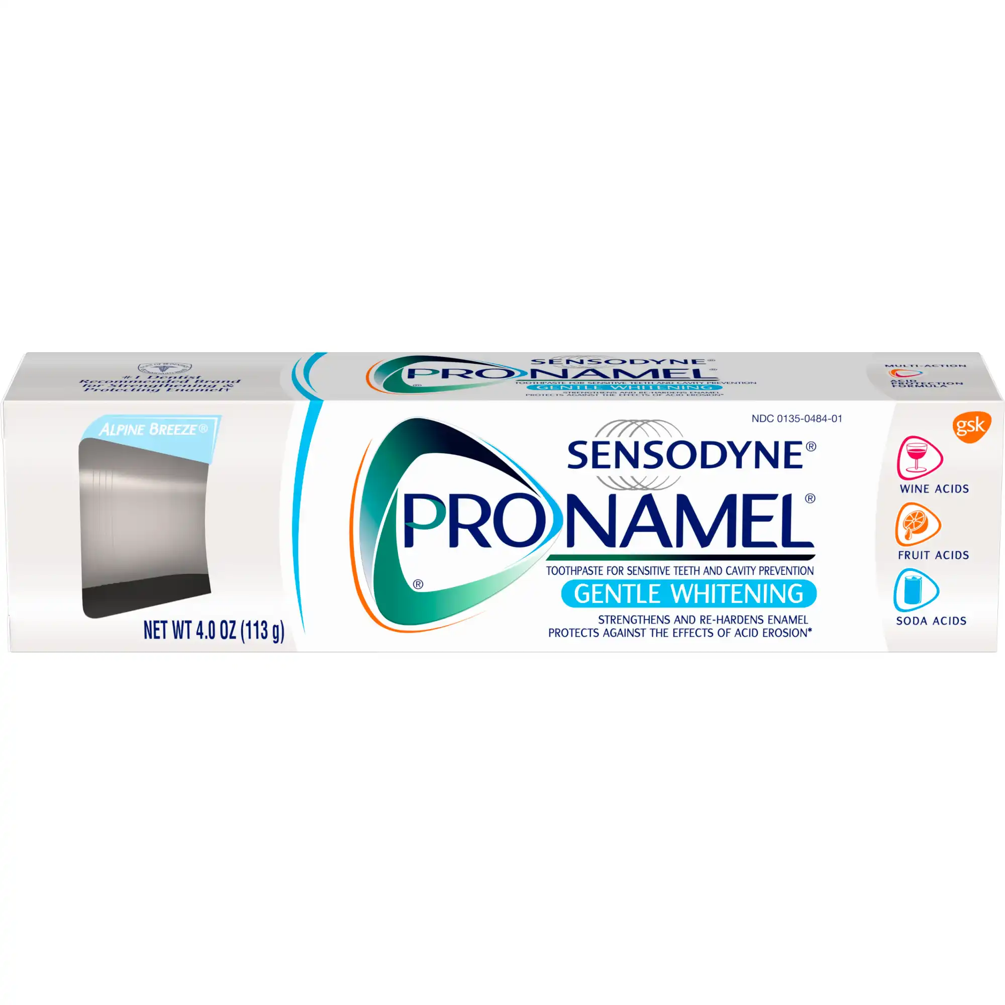 Sensodyne Pronamel Gentle Whitening Mint Toothpaste, 4 oz Tube, 12/Case