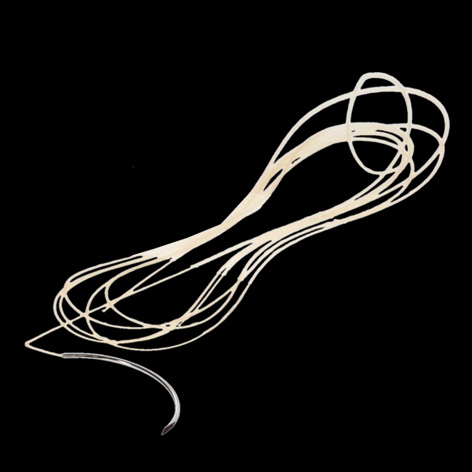 Look Plain Gut Suture, 3-0, 27", C7, 3/8 Circle Reverse Cutting 24mm, 12/Pk