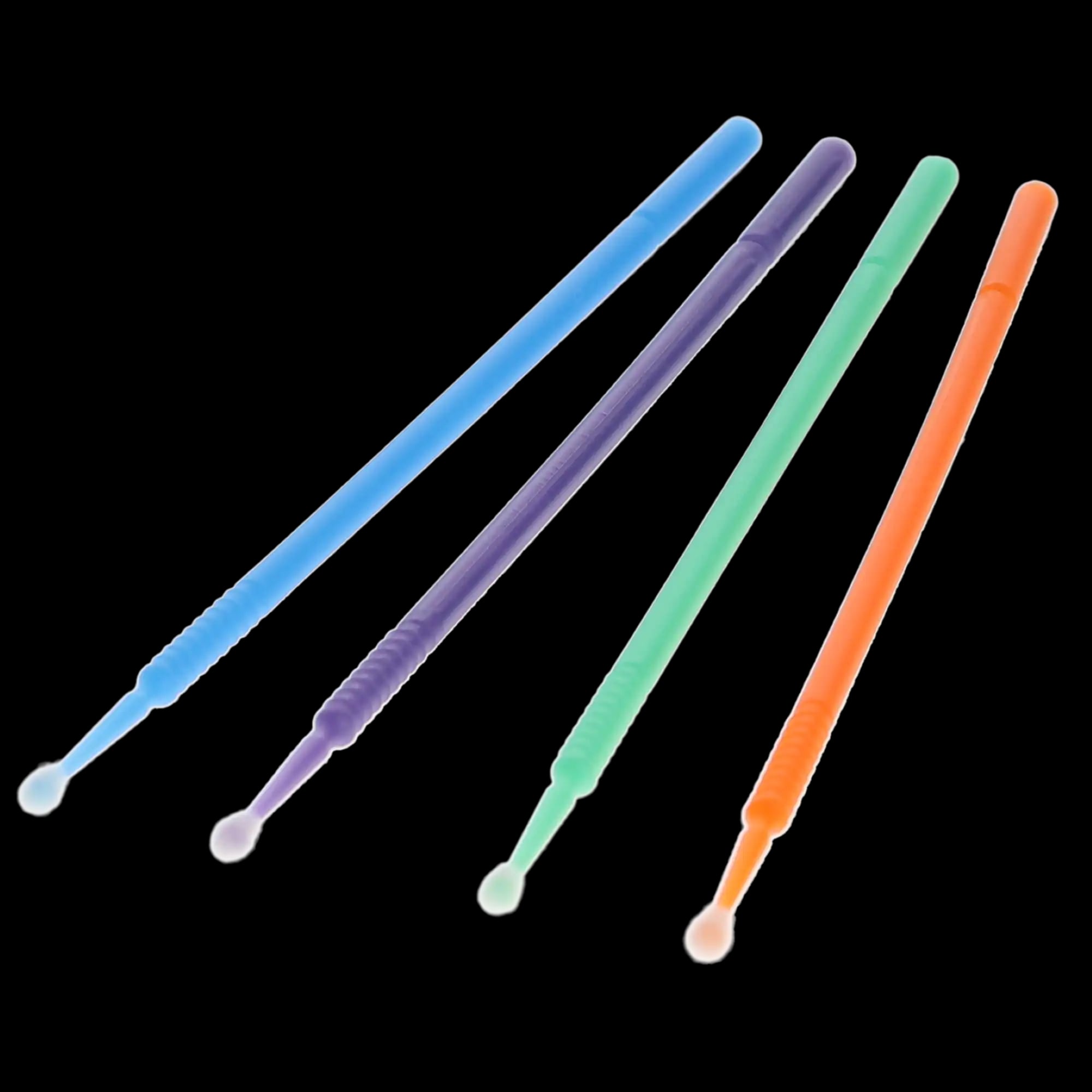 Micro-Brush Disposable Applicators, Regular, Assorted Colors (Blue/Green/Orange/Purple), 4 x 100/Pack, 400 Total, 101322