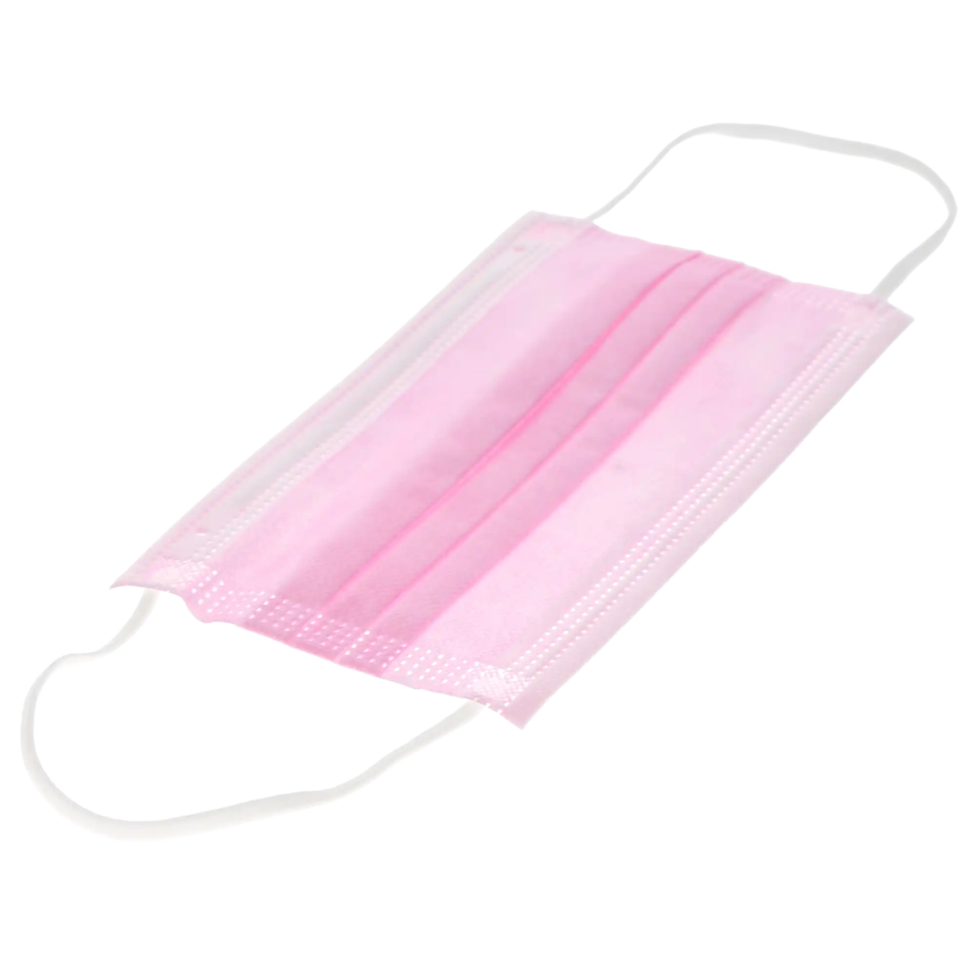 Earloop 3-Ply Disposable Face Masks, ASTM Level 2, Pink, 50/Box, 109121