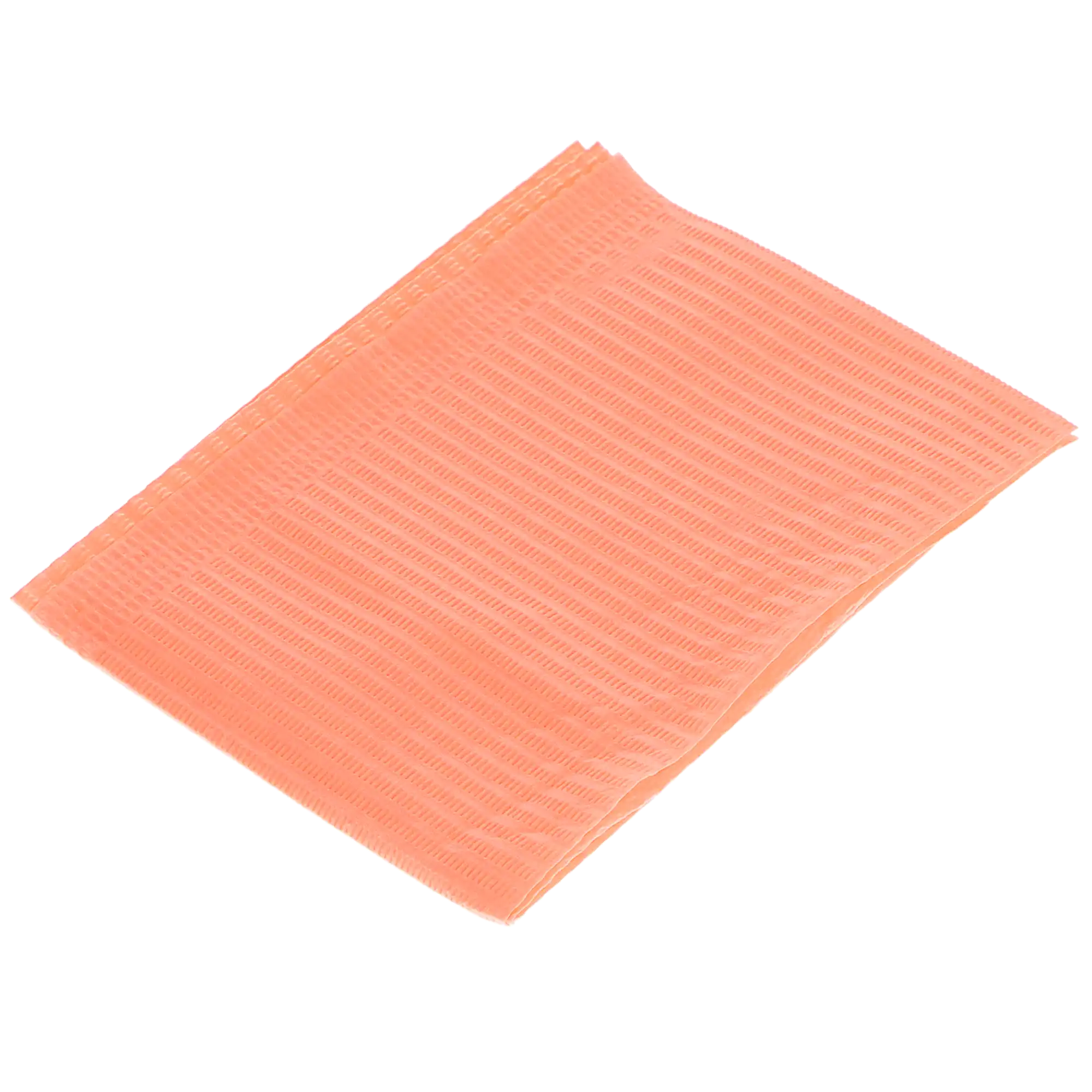 HSB Disposable Bibs, 3+1 Ply, 13" x 18", Peach, 500/Pk, 109237