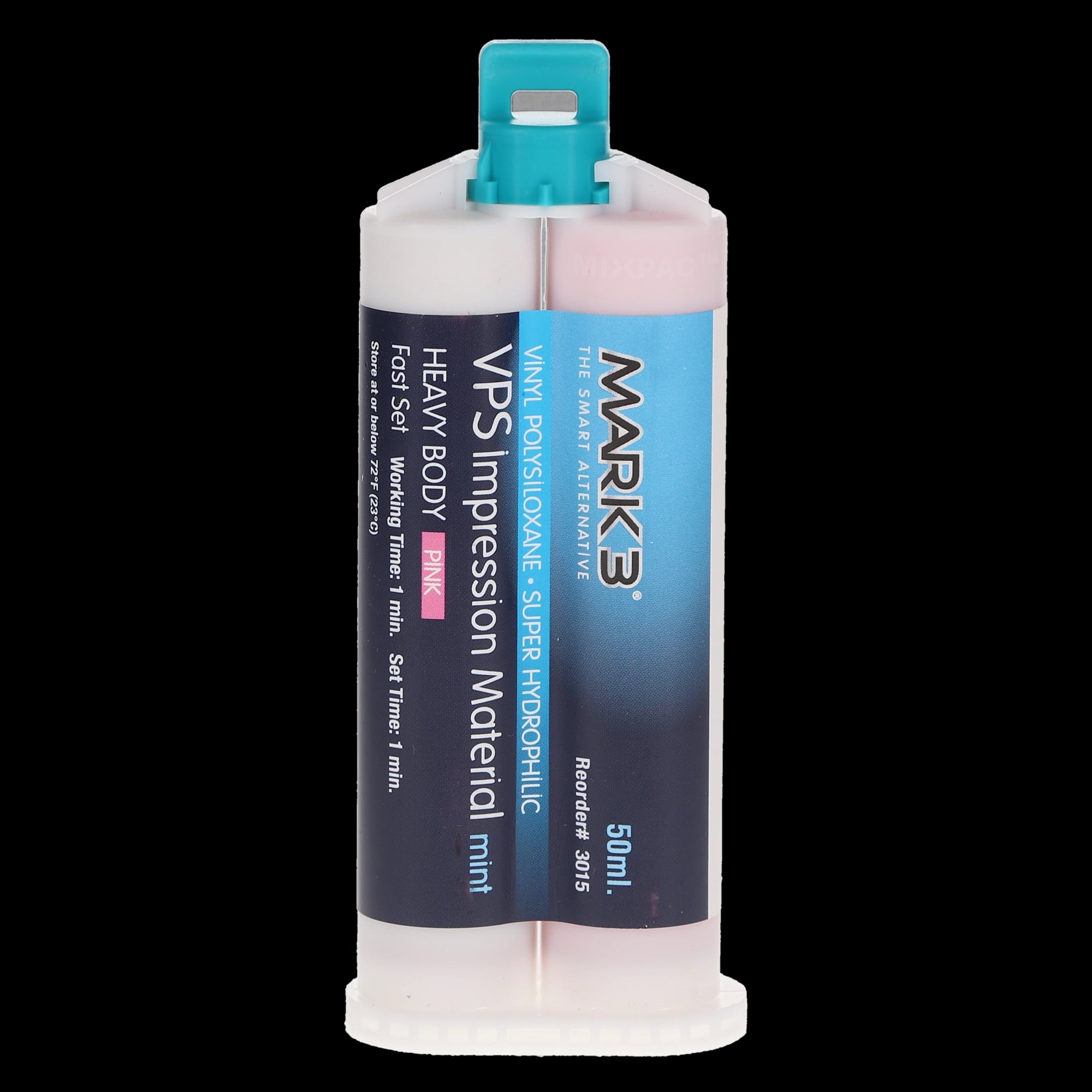Mark3 VPS Impression Material, Heavy Body, Fast Set, 50 mL Cartridges, 4 per Box, 3015