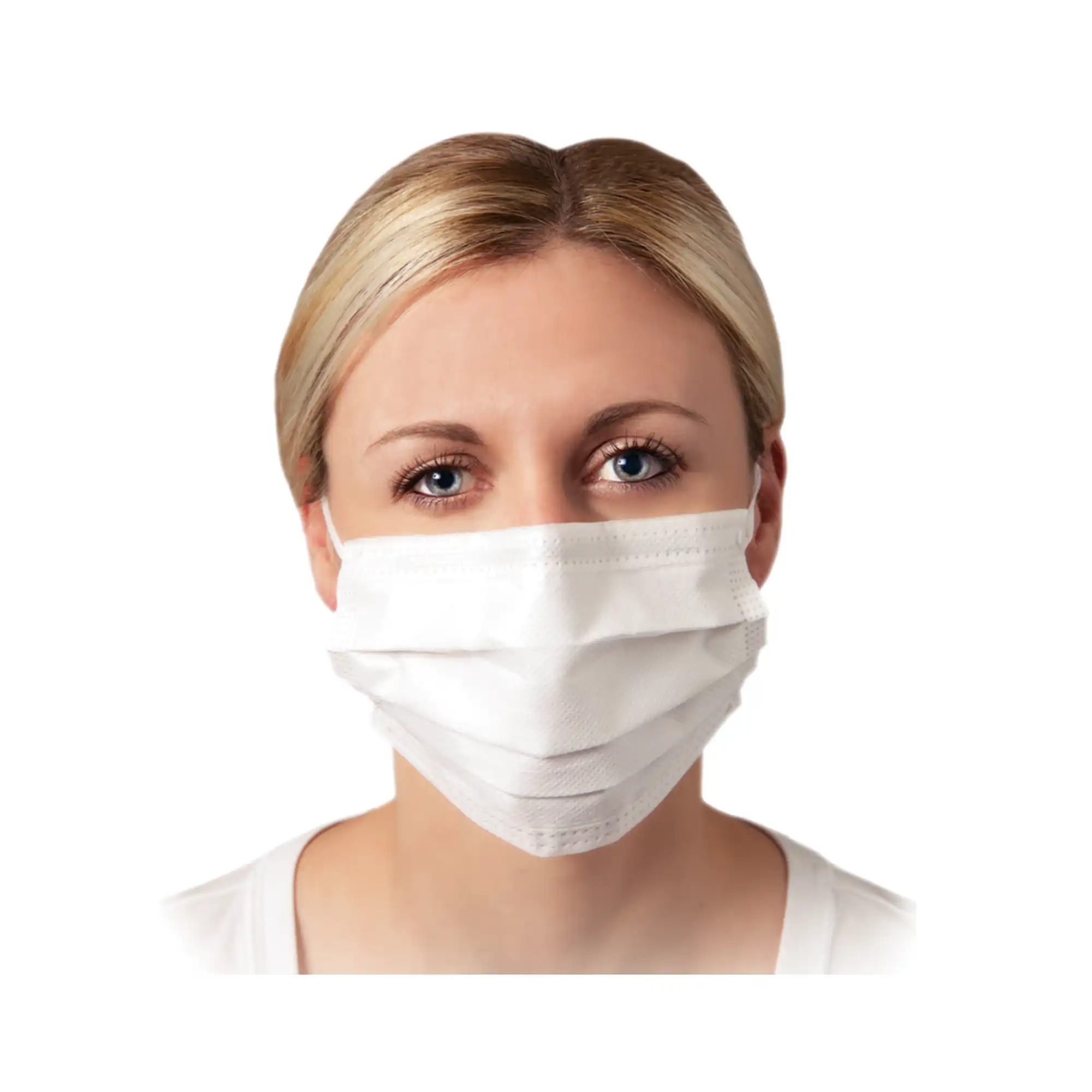 Quala Extra Soft Earloop Face Mask, White, Level 3, 50/Box