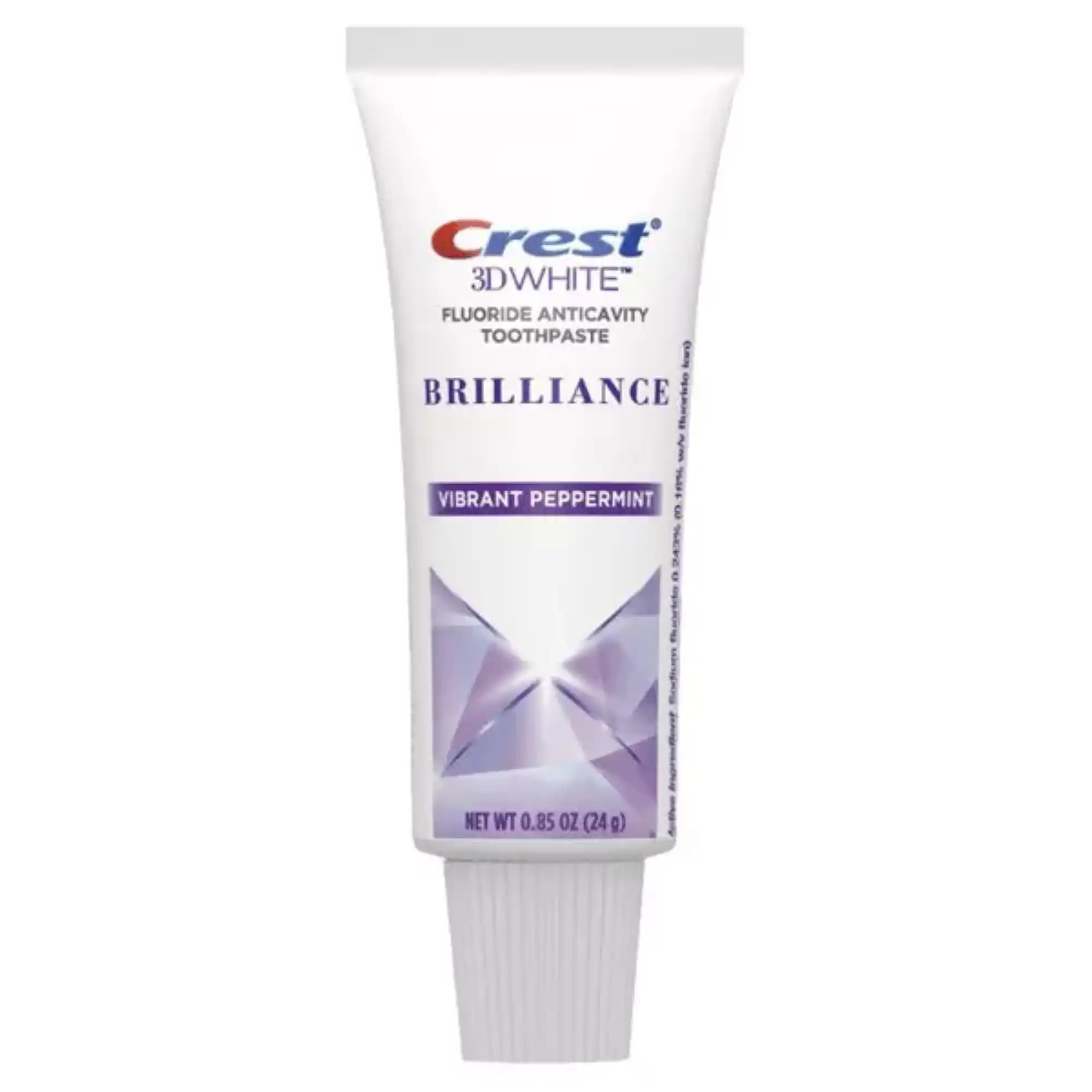 Crest 3D White Brilliance Toothpaste, Vibrant Peppermint, 0.85 oz Tube, 72/Case (replaces 80717080)