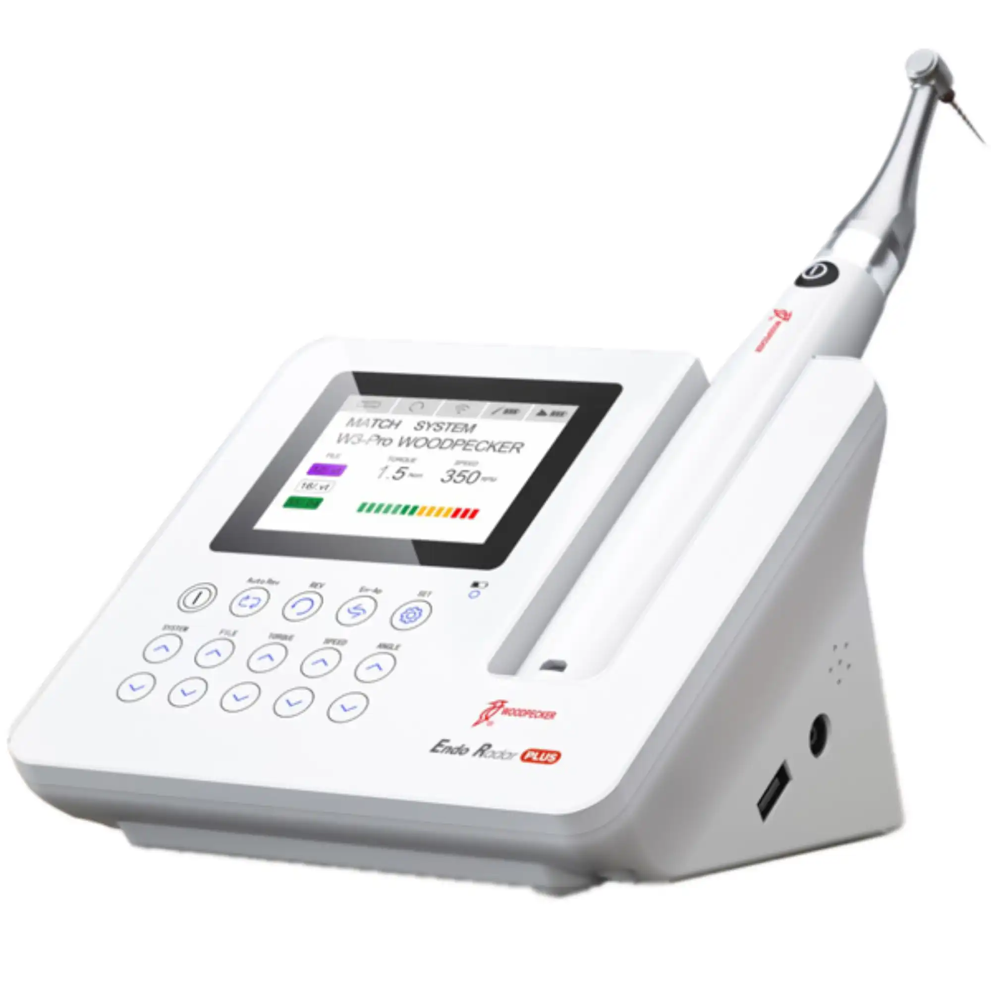 Woodpecker Endo Radar Plus Cordless Endo Motor with Apex Locator, Brushless, Wireless, 100-1200 RPM, 6:1 Mini Contra Angle, Endo-Radar-Plus